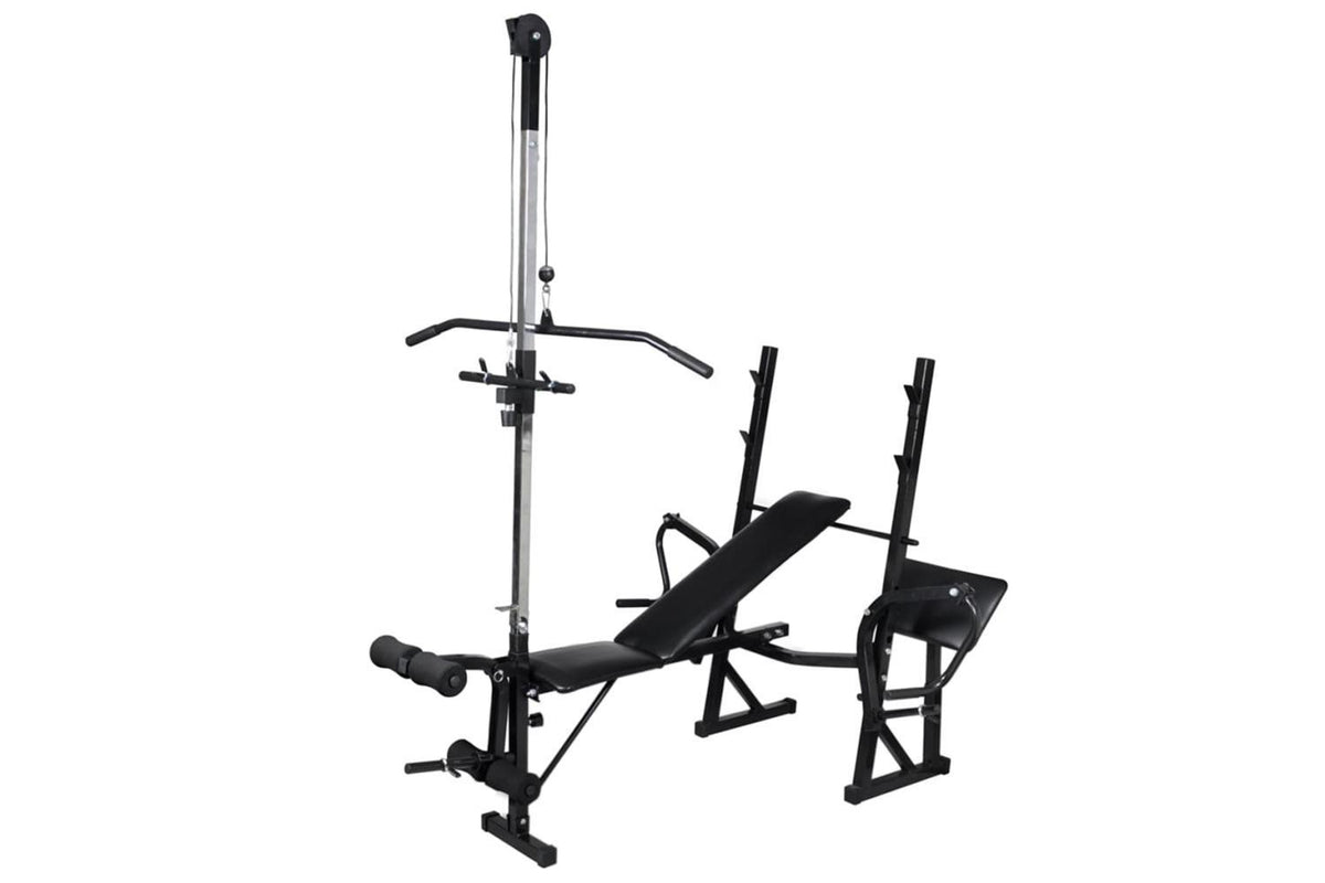 Vidaxl Workout Bench With Weight Rack, Barbell And Dumbbell Set 60.5kg-3