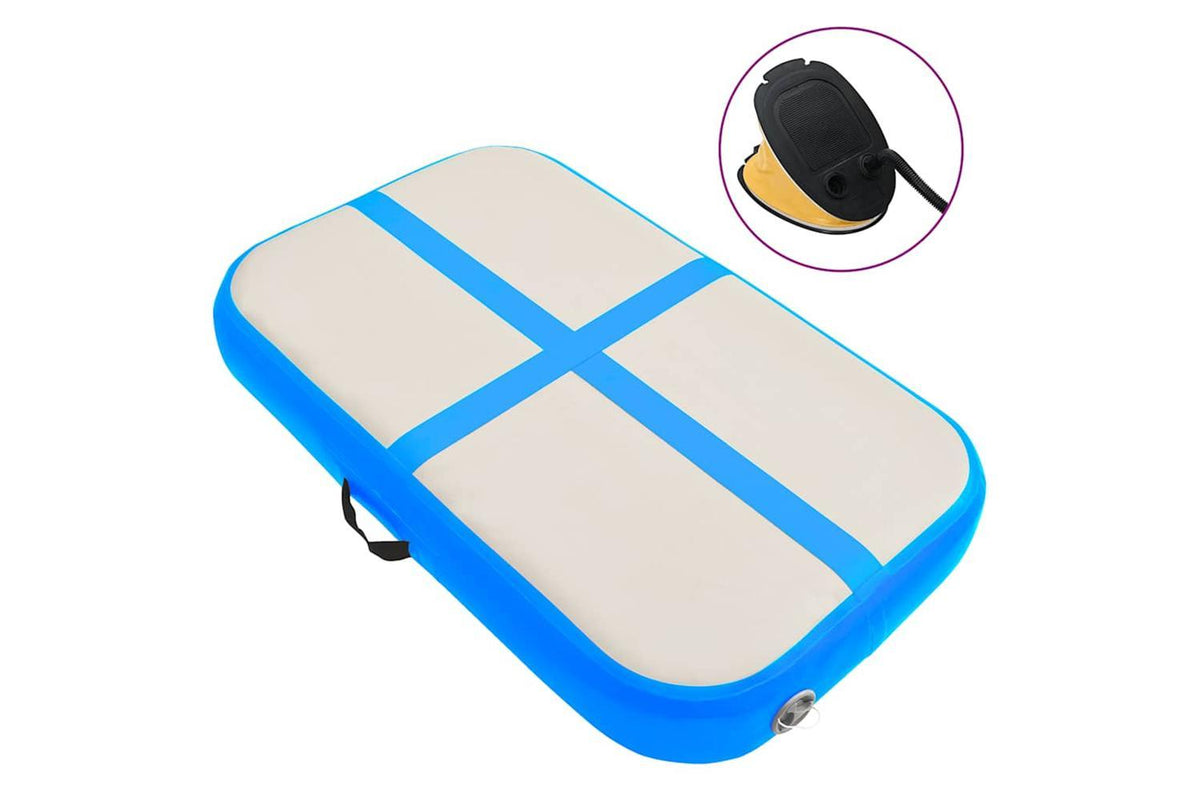 Vidaxl Inflatable Gymnastics Mat With Pump 60x100x10 Cm Pvc Blue