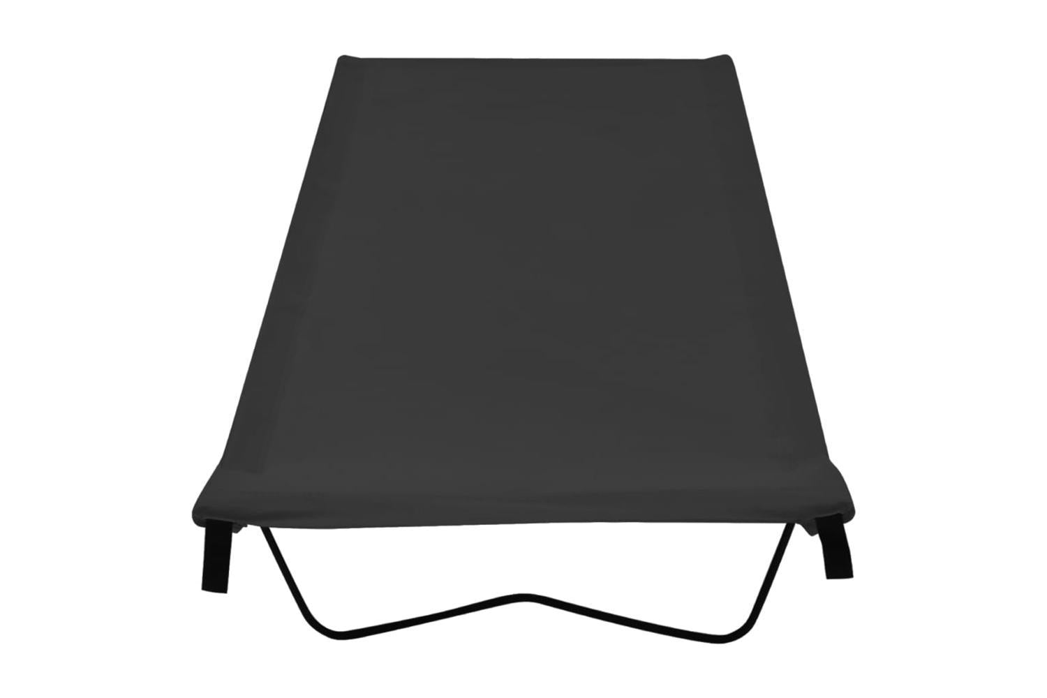 Vidaxl Camping Bed 180x60x19 Cm Oxford Fabric And Steel Black-2