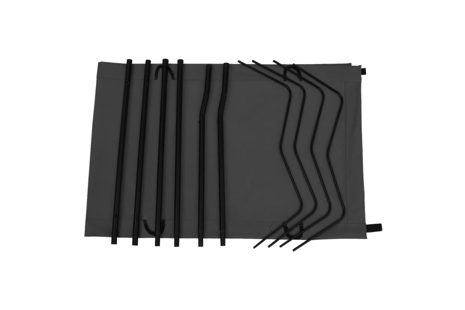 Vidaxl Camping Bed 180x60x19 Cm Oxford Fabric And Steel Black-3