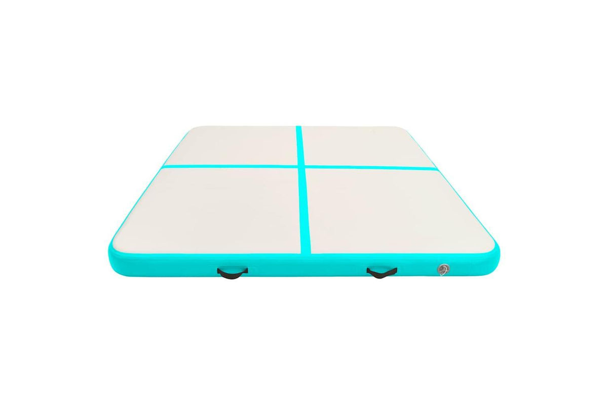 Vidaxl Inflatable Gymnastics Mat With Pump 200x200x15 Cm Pvc Green-3