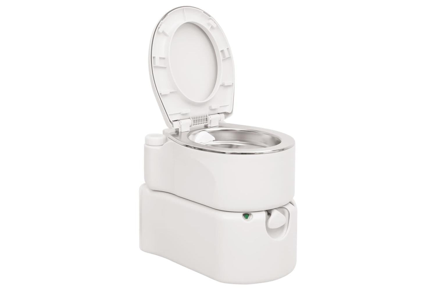 Vidaxl Integrated Camping Toilet White 24+17 L Hdpe&steel-3