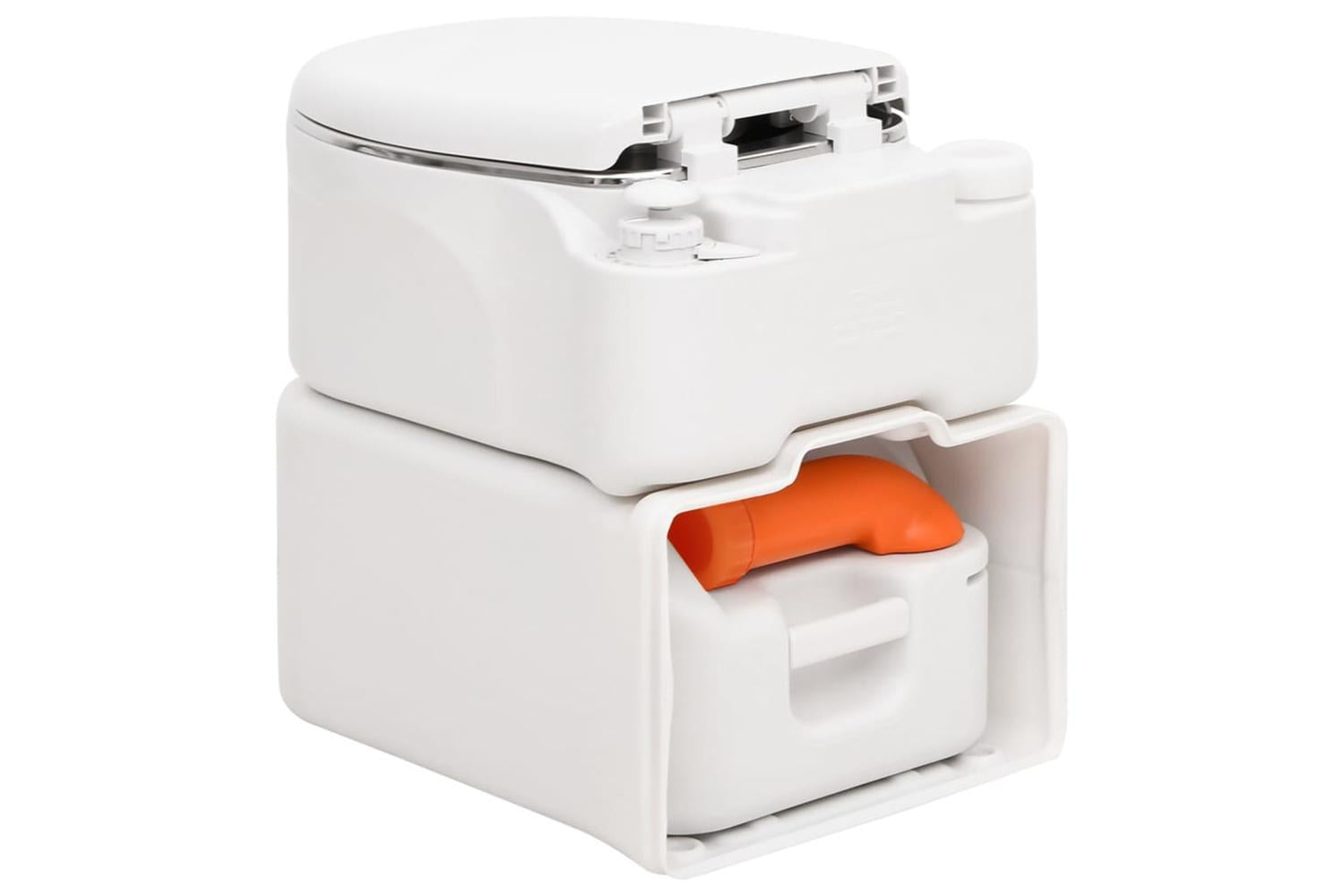 Vidaxl Integrated Camping Toilet White 24+17 L Hdpe&steel-5