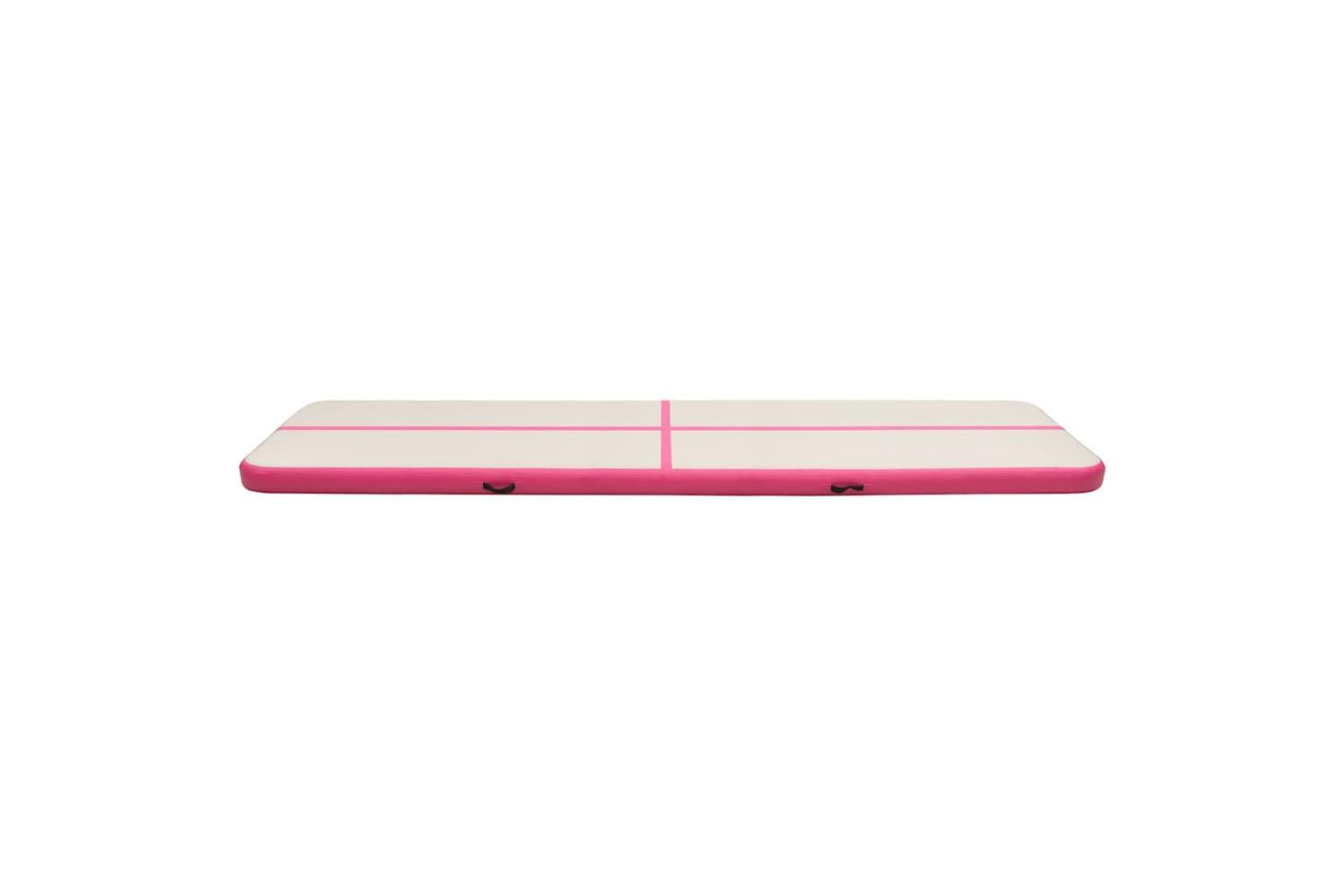 Vidaxl Inflatable Gymnastics Mat With Pump 800x100x15 Cm Pvc Pink-3