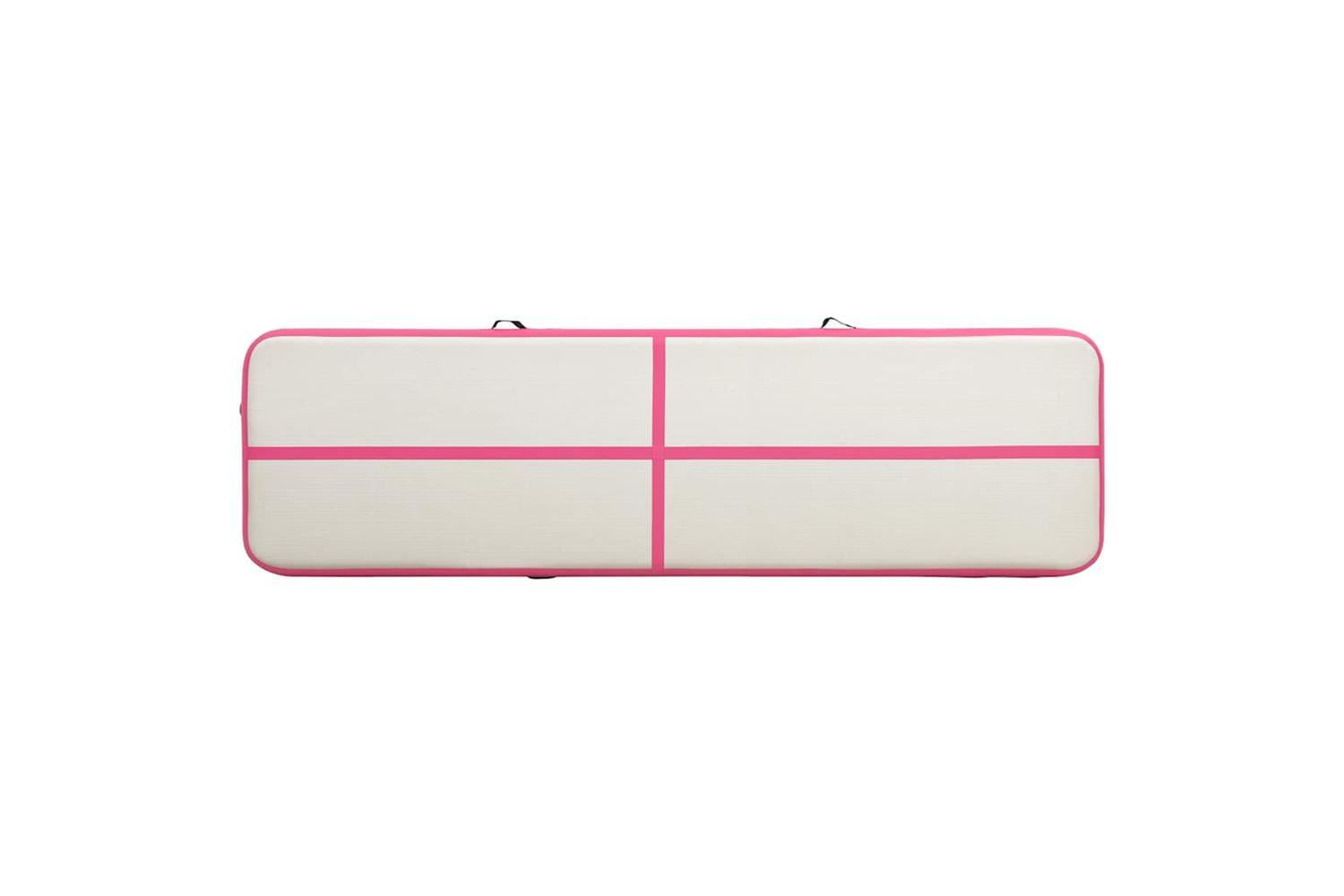 Vidaxl Inflatable Gymnastics Mat With Pump 800x100x15 Cm Pvc Pink-4