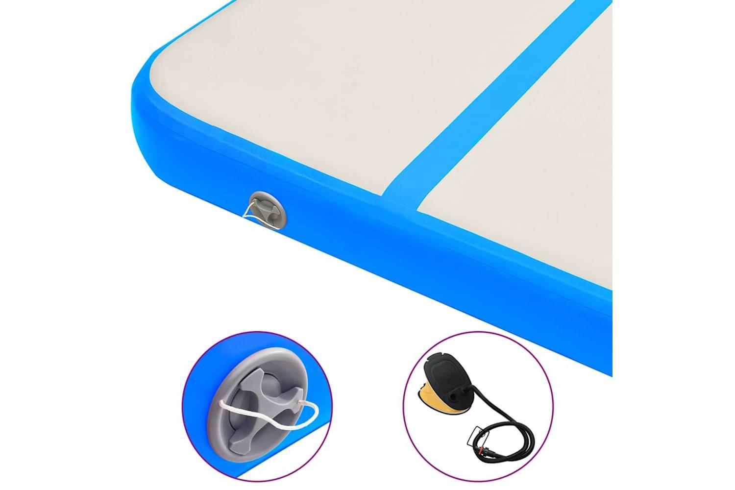 Vidaxl Inflatable Gymnastics Mat With Pump 500x100x15 Cm Pvc Blue-6