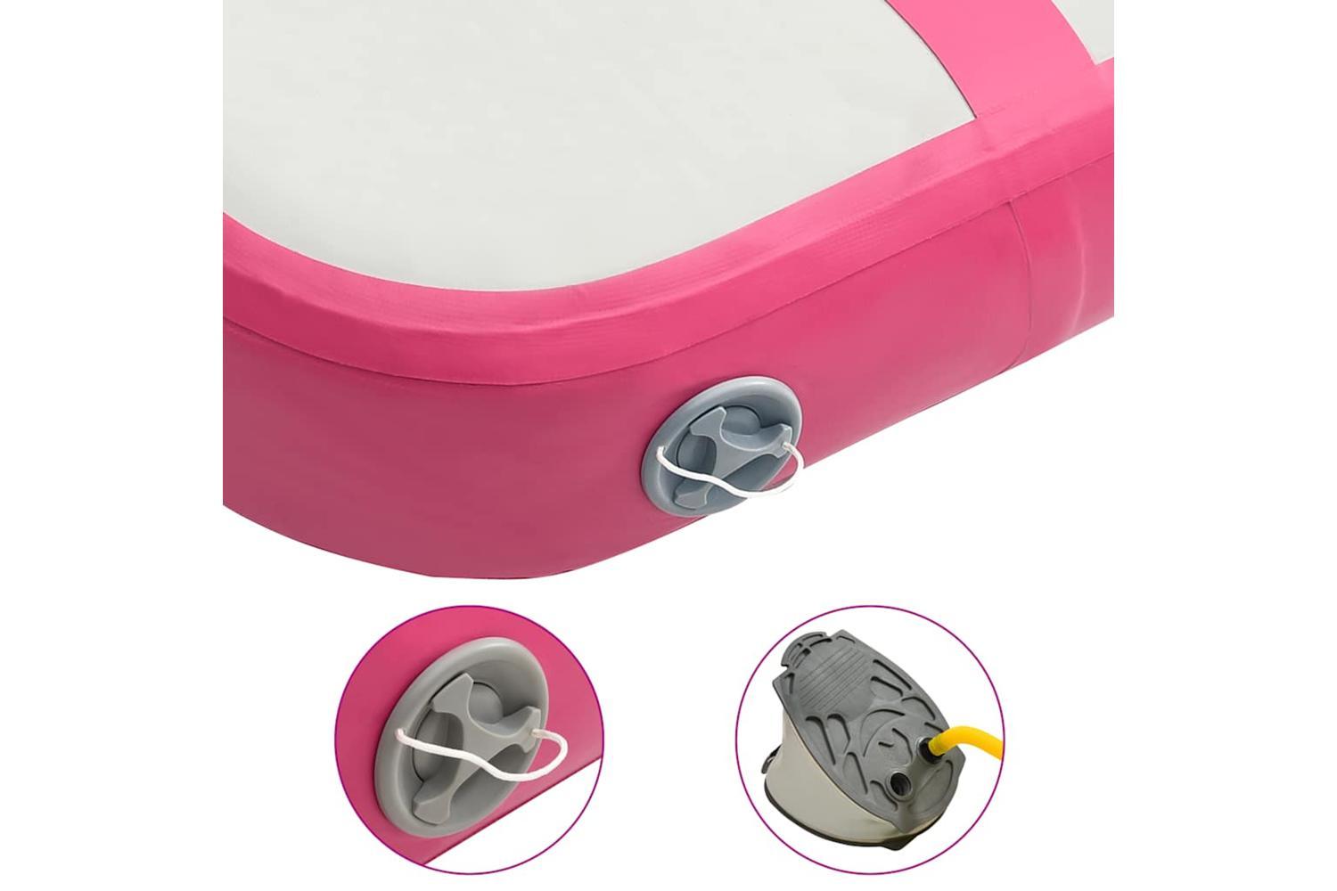 Vidaxl Inflatable Gymnastics Mat With Pump 60x100x15 Cm Pvc Pink-10