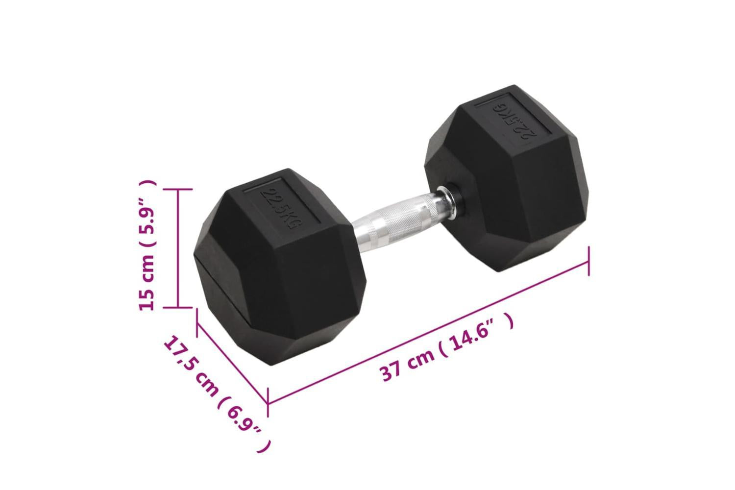 Vidaxl Dumbbell 22.5 Kg Cast Iron-7