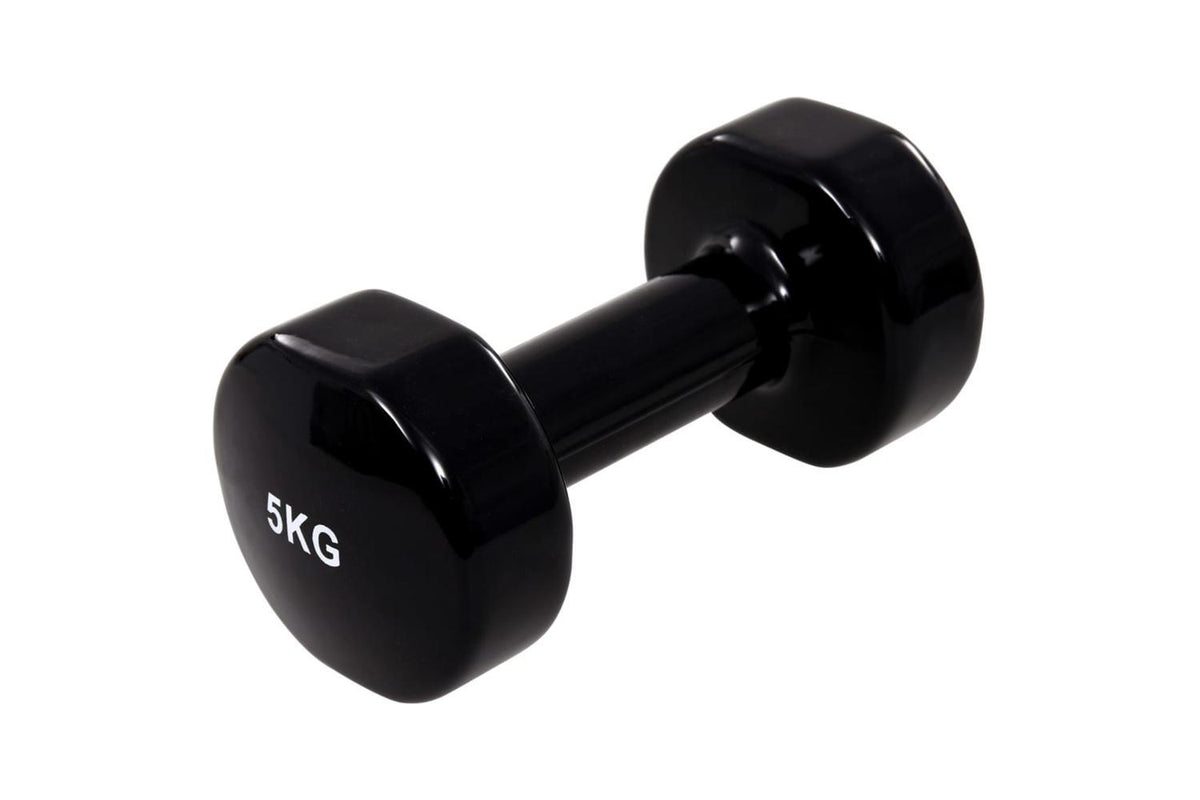 Vidaxl Dumbbell 2 Pcs 2x5 Kg Cast Iron Black-2