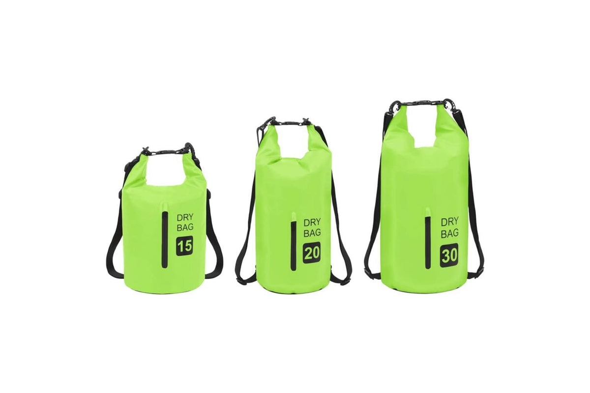 Vidaxl Dry Bag With Zipper Green 15 L Pvc-8
