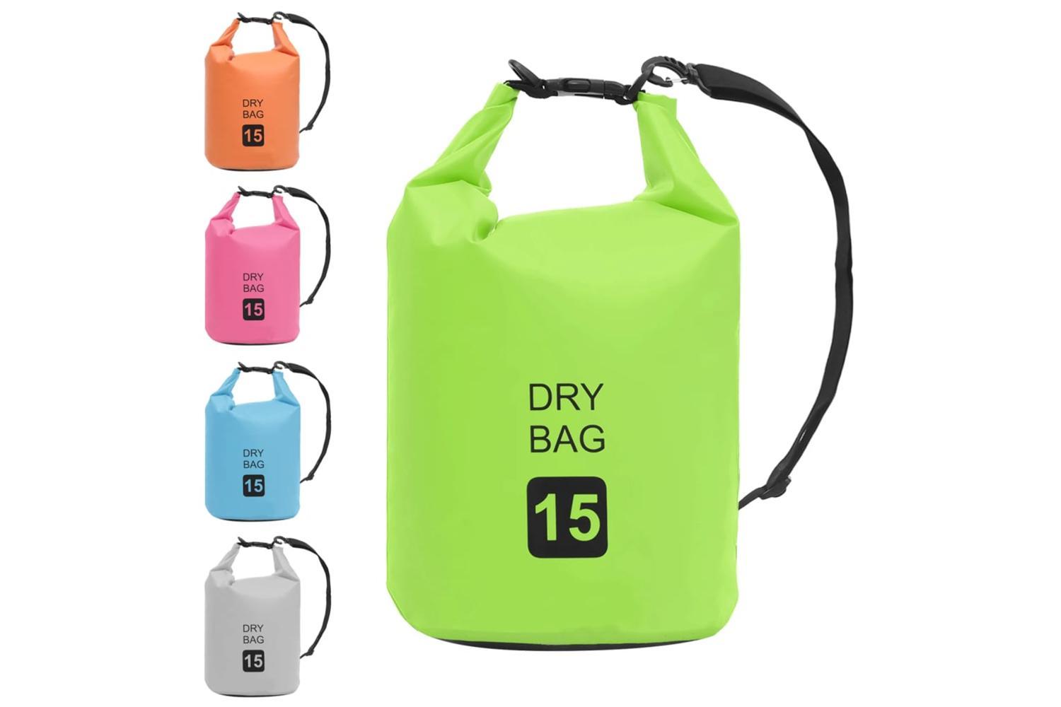 Vidaxl Dry Bag Green 15 L Pvc-9