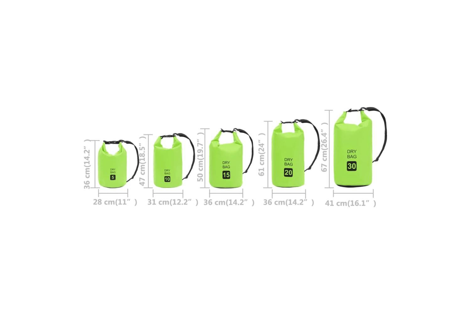 Vidaxl Dry Bag Green 15 L Pvc-10