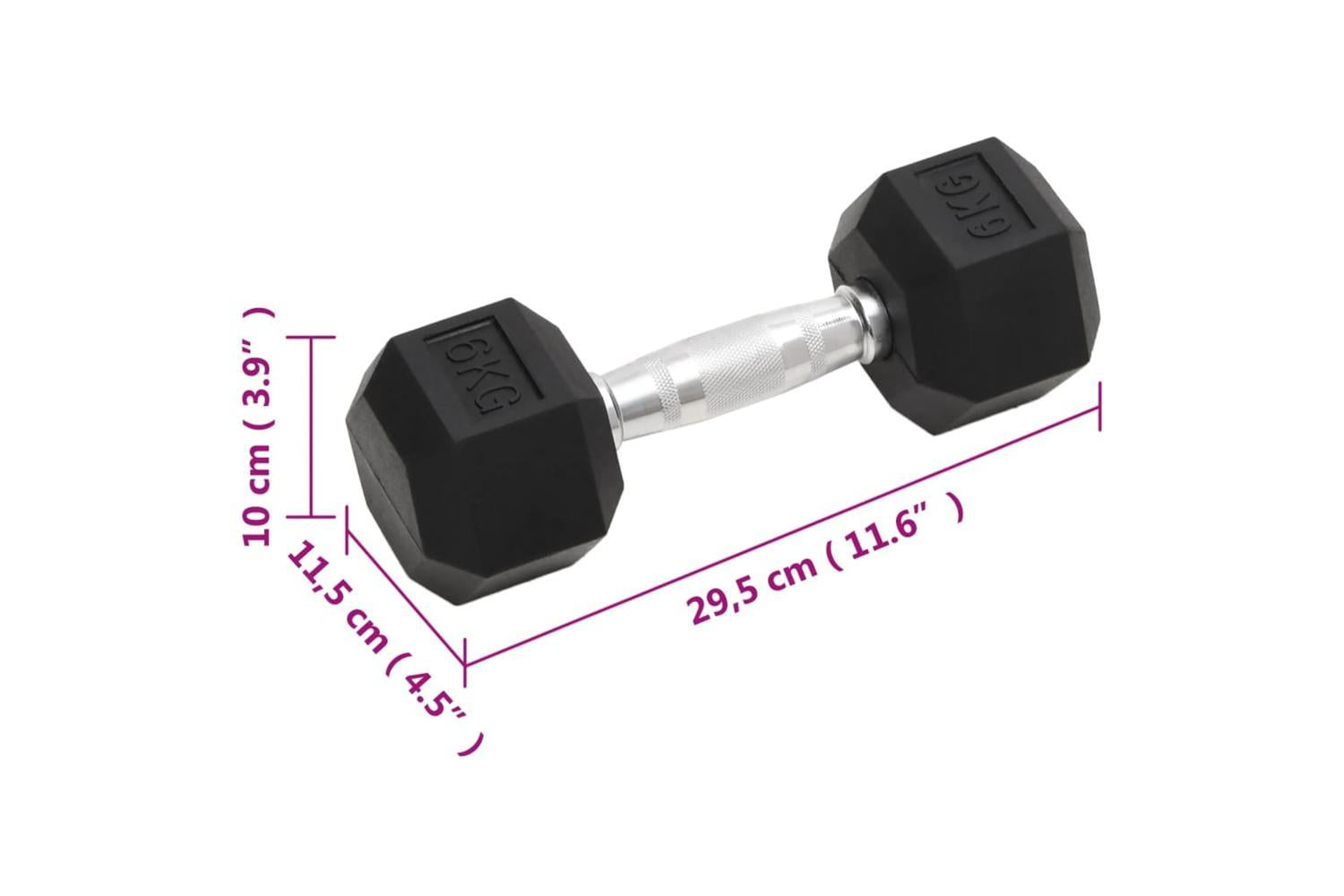 Vidaxl Dumbbells 2 Pcs 12 Kg Total Cast Iron-8
