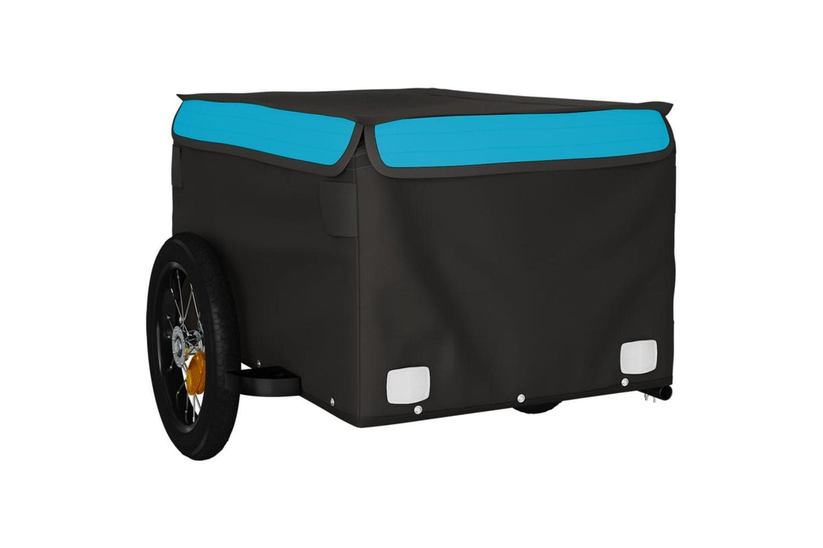 Vidaxl Bike Trailer Black And Blue 30 Kg Iron-4