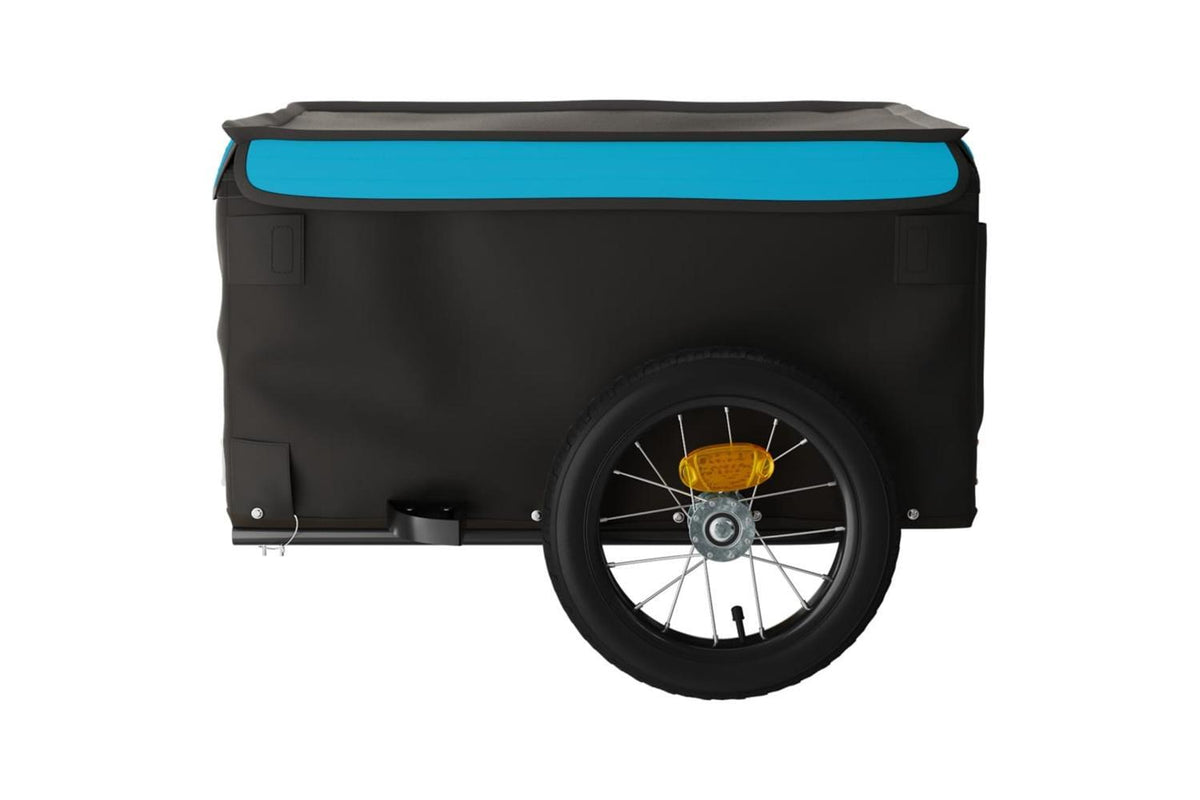 Vidaxl Bike Trailer Black And Blue 30 Kg Iron-7