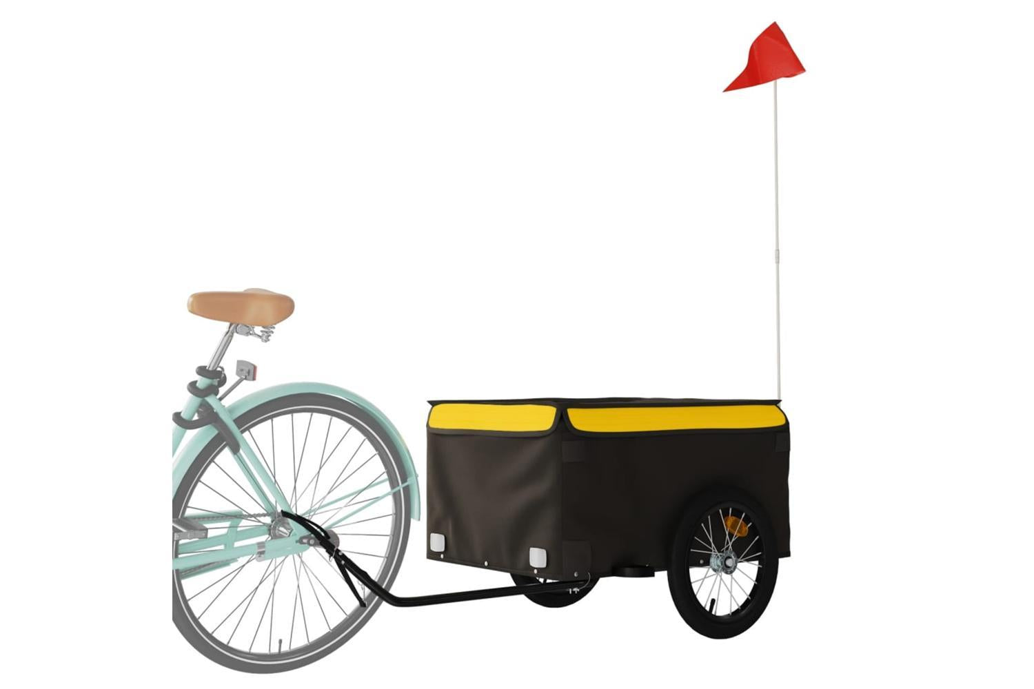 Vidaxl Bike Trailer Black And Yellow 45 Kg Iron-3