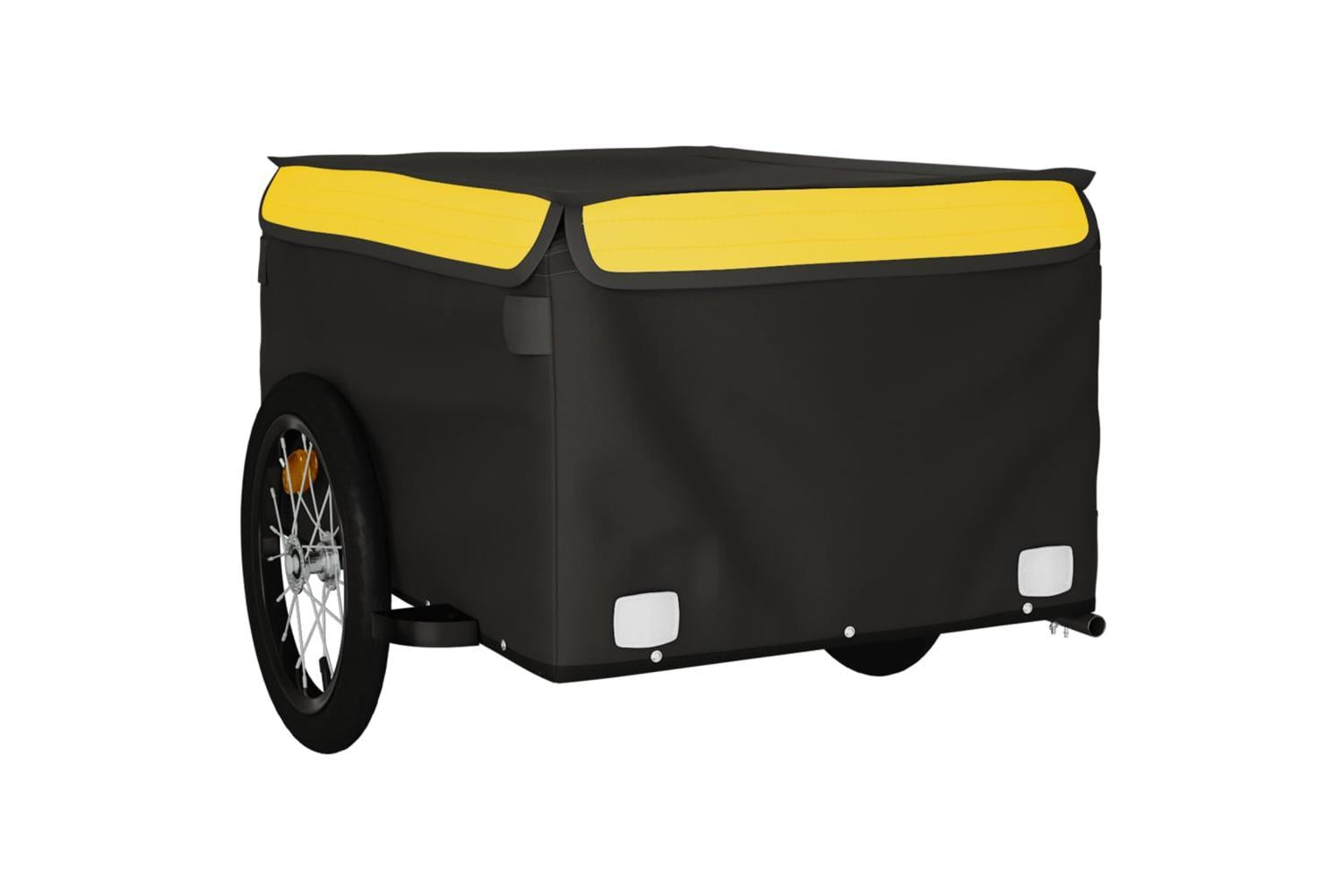 Vidaxl Bike Trailer Black And Yellow 45 Kg Iron-4