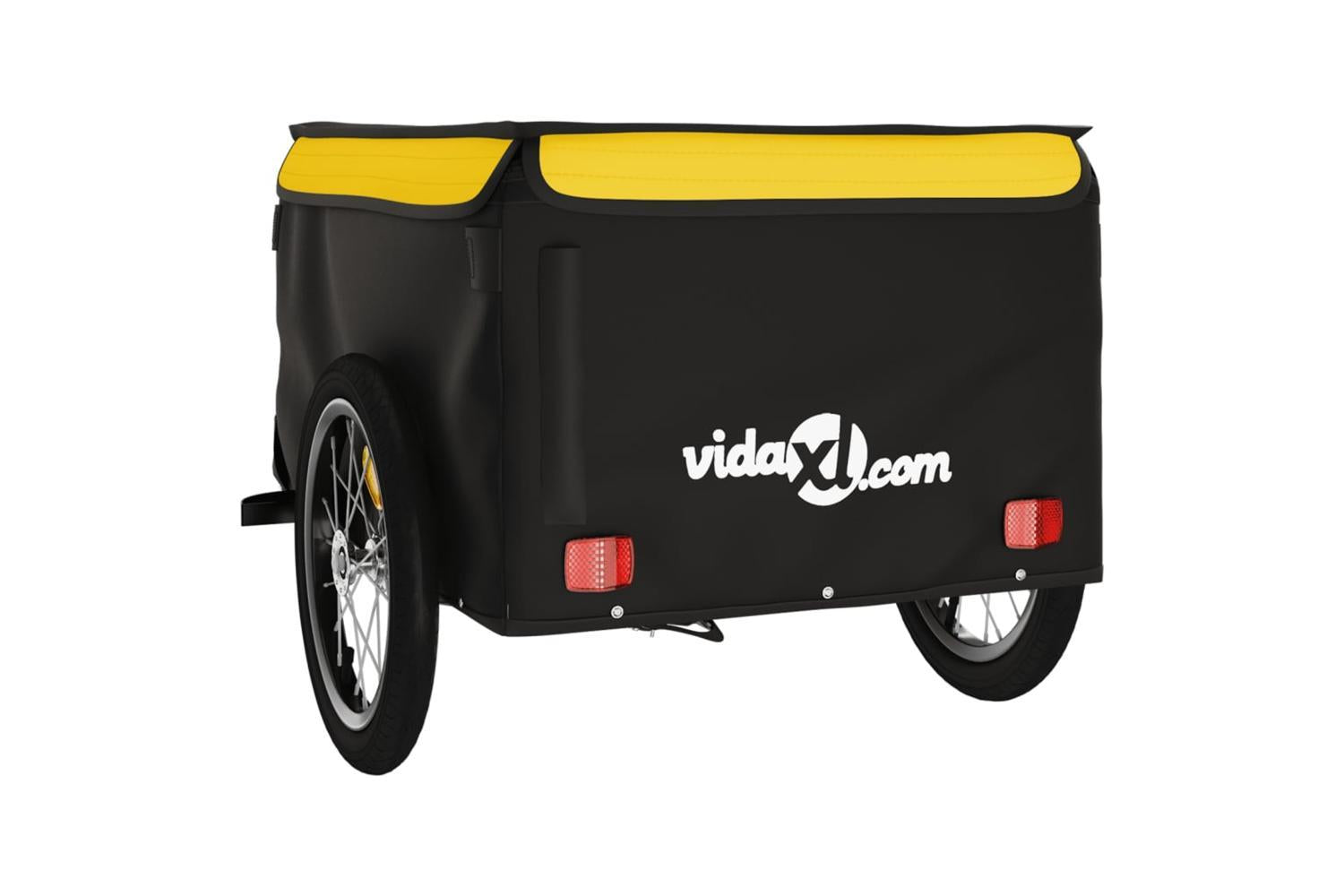 Vidaxl Bike Trailer Black And Yellow 45 Kg Iron-8