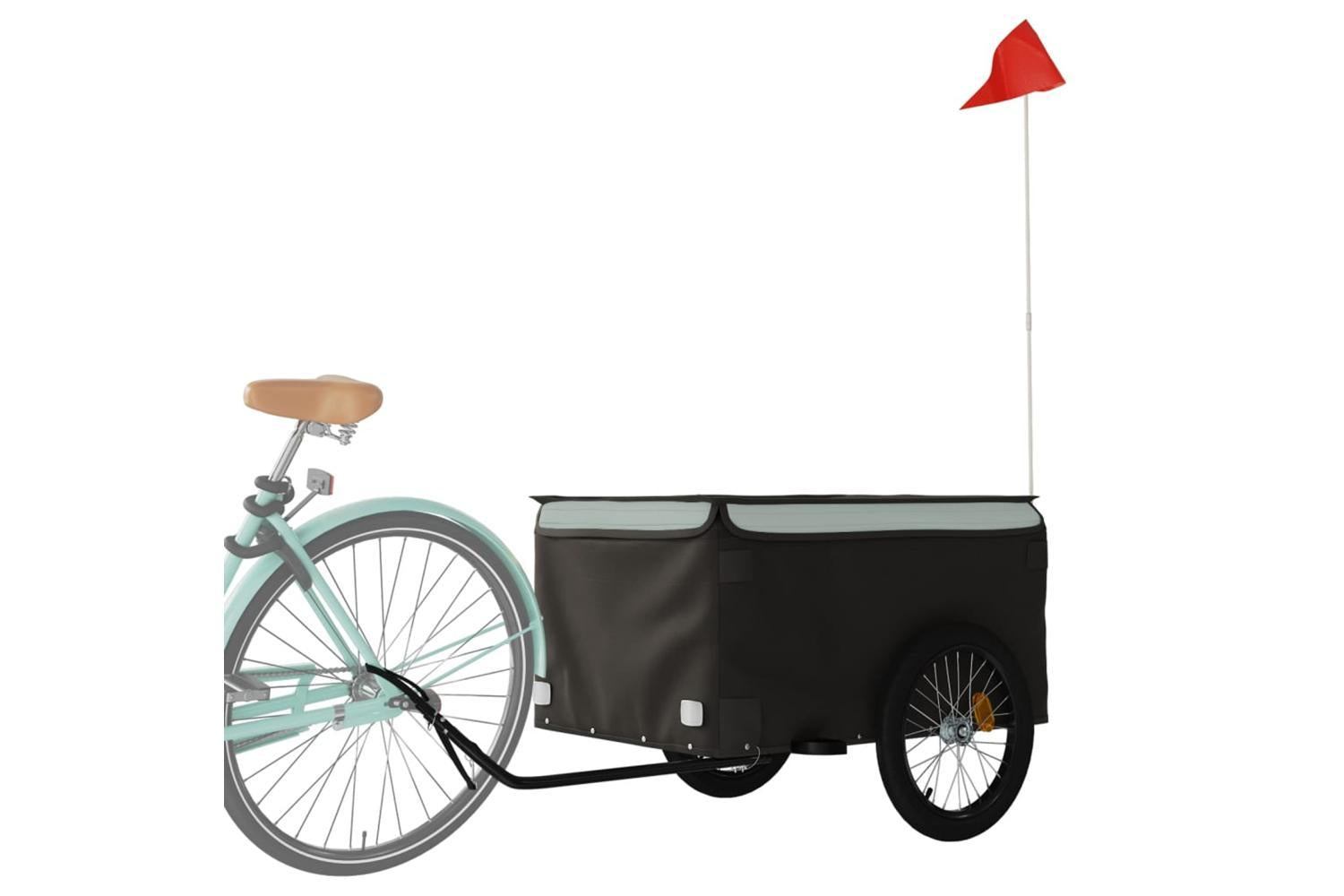 Vidaxl Bike Trailer Black And Grey 45 Kg Iron-3