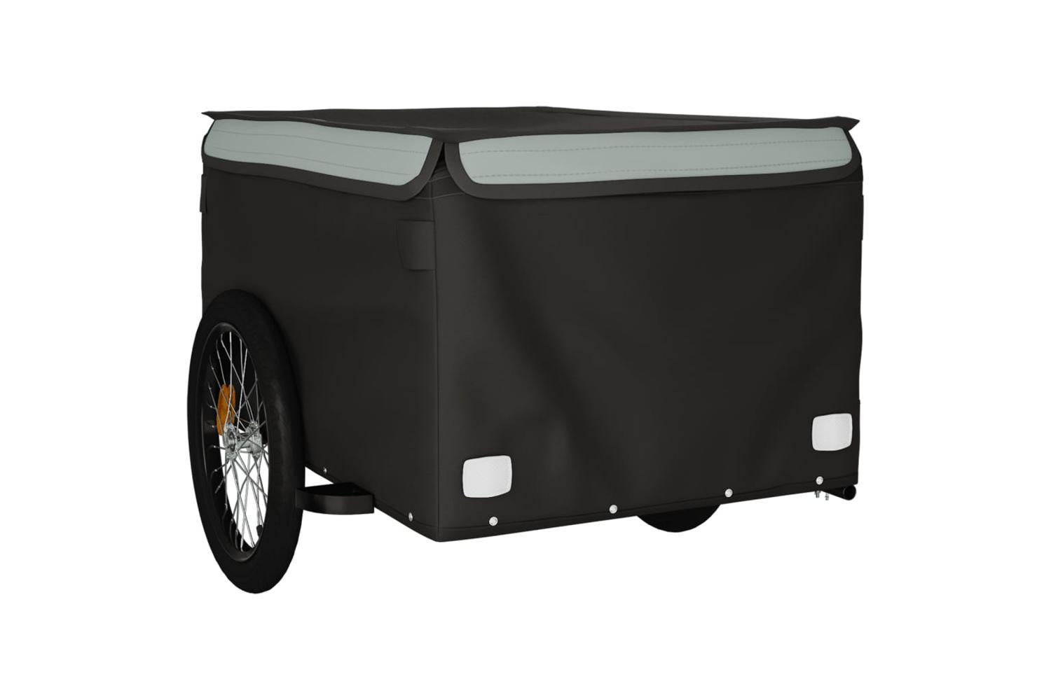 Vidaxl Bike Trailer Black And Grey 45 Kg Iron-4