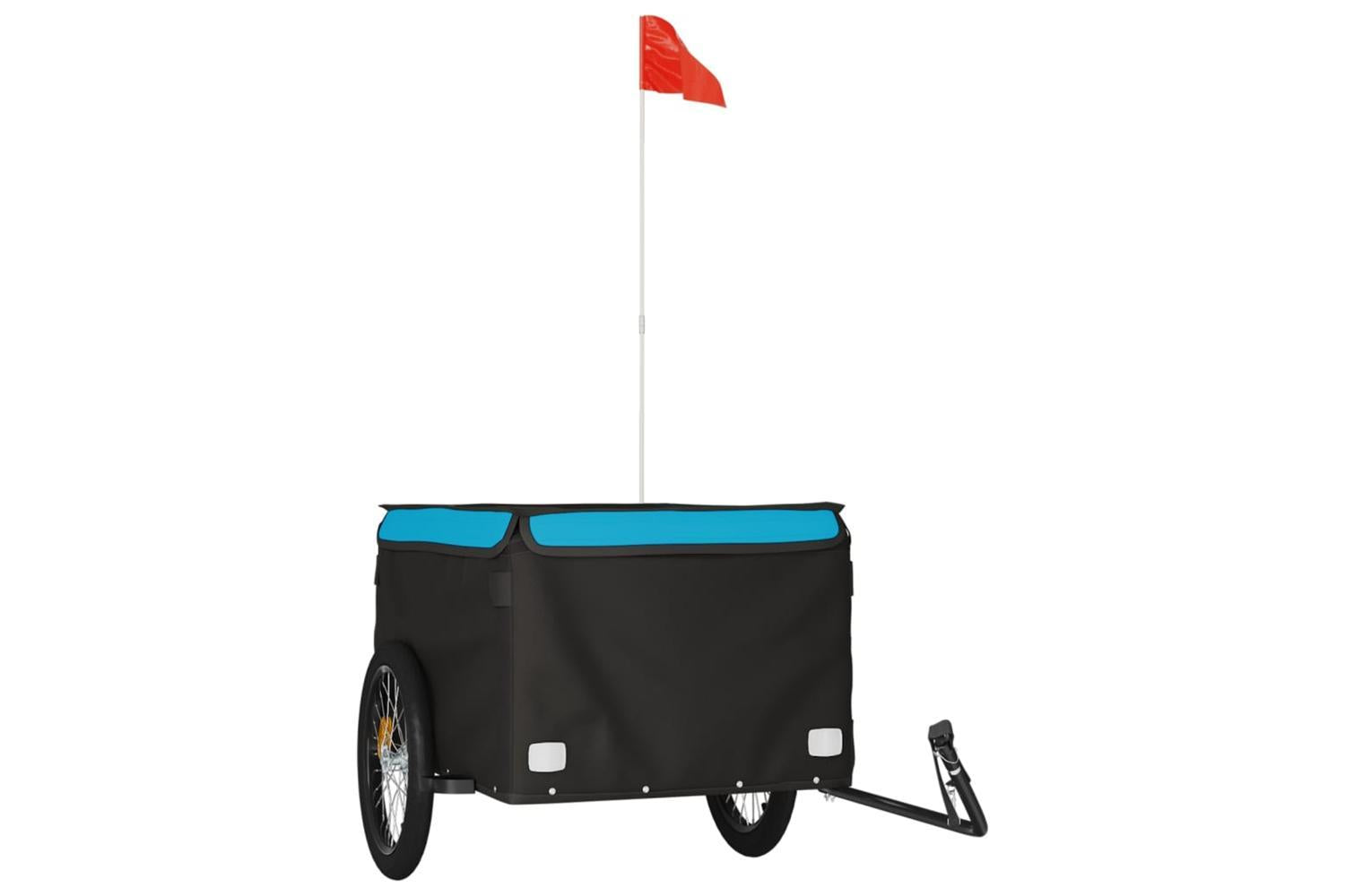 Vidaxl Bike Trailer Black And Blue 45 Kg Iron-2