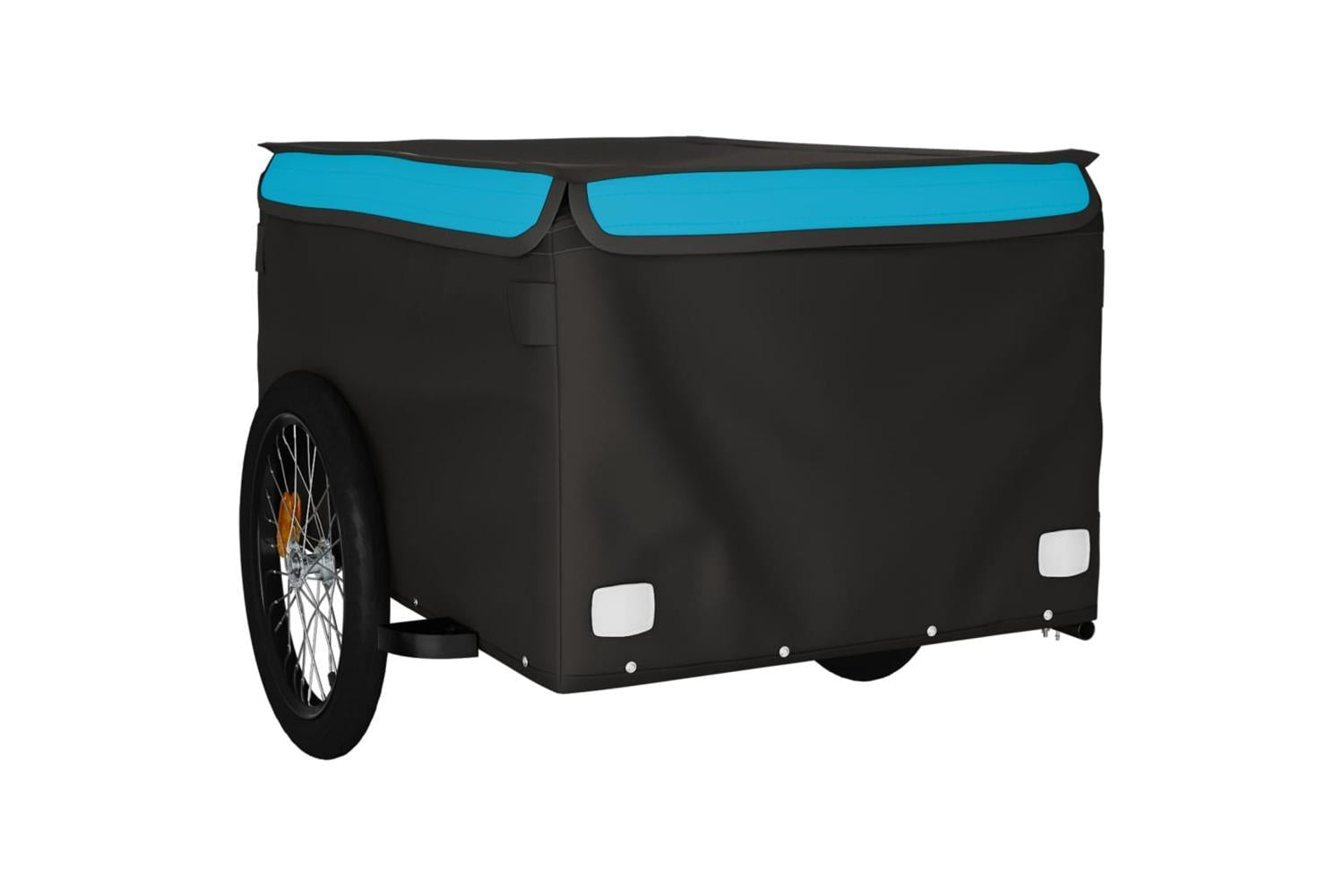 Vidaxl Bike Trailer Black And Blue 45 Kg Iron-4