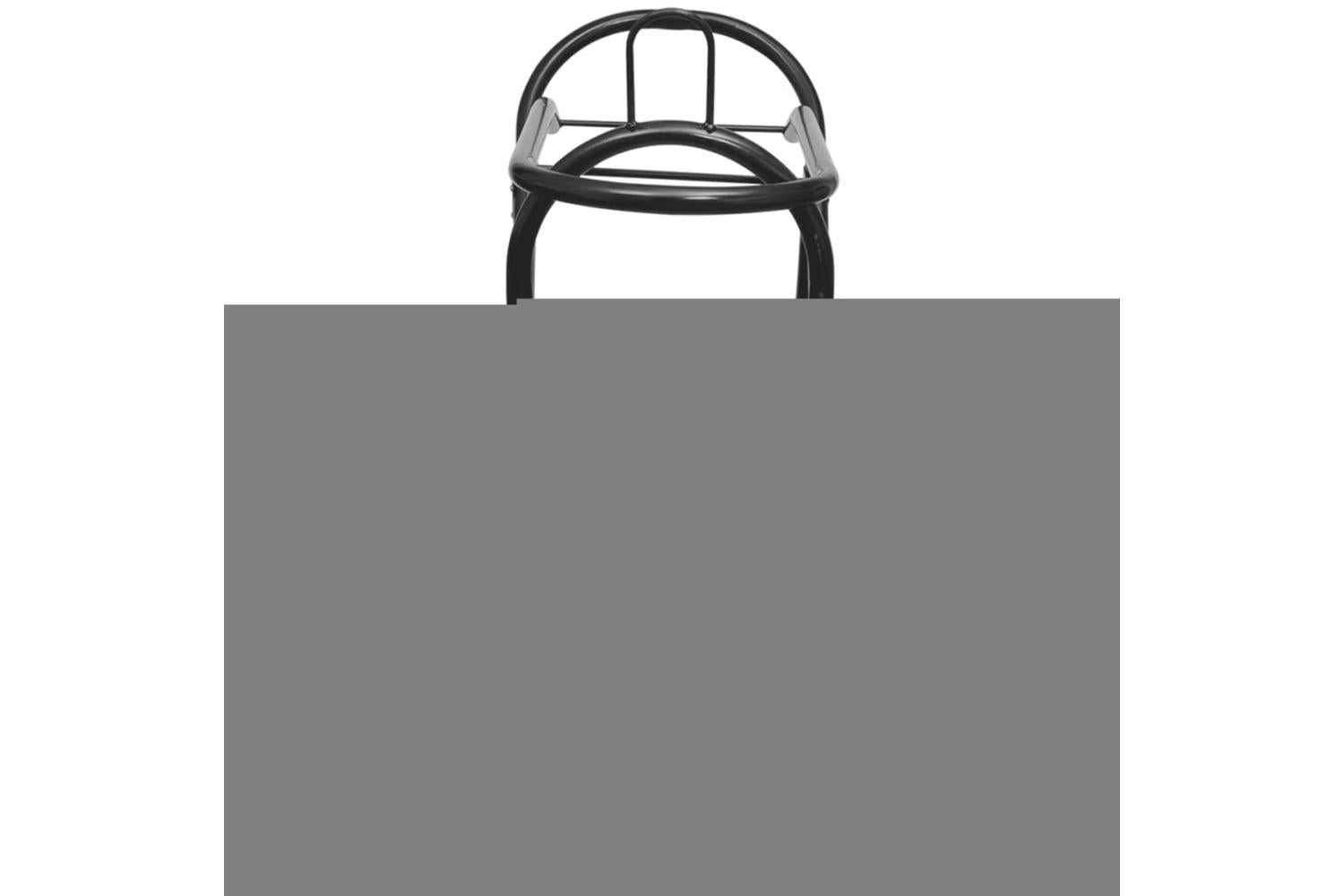 Vidaxl Metal Foldable Saddle Rack With Wheels-3