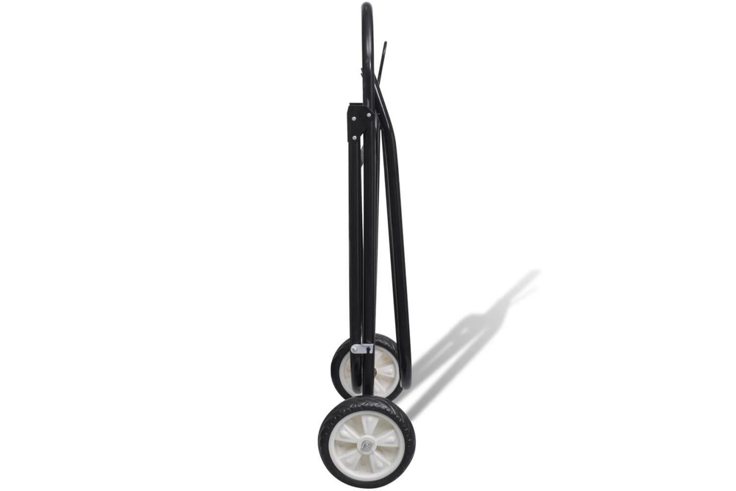 Vidaxl Metal Foldable Saddle Rack With Wheels-5