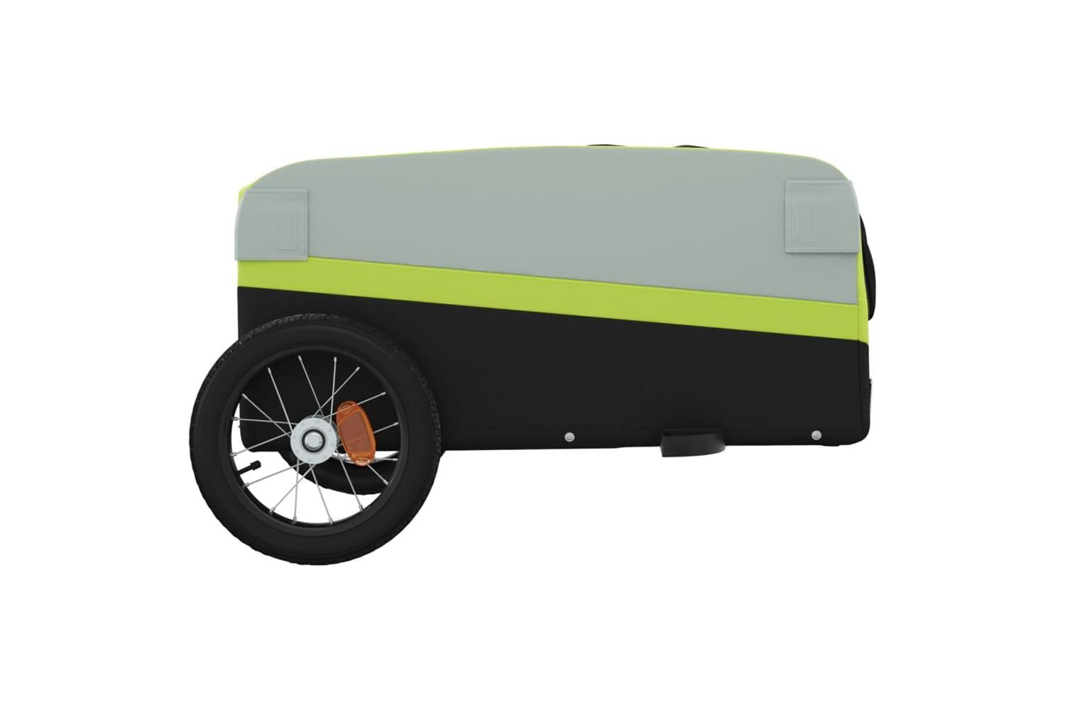 Vidaxl Bike Trailer Black And Green 30 Kg Iron-7