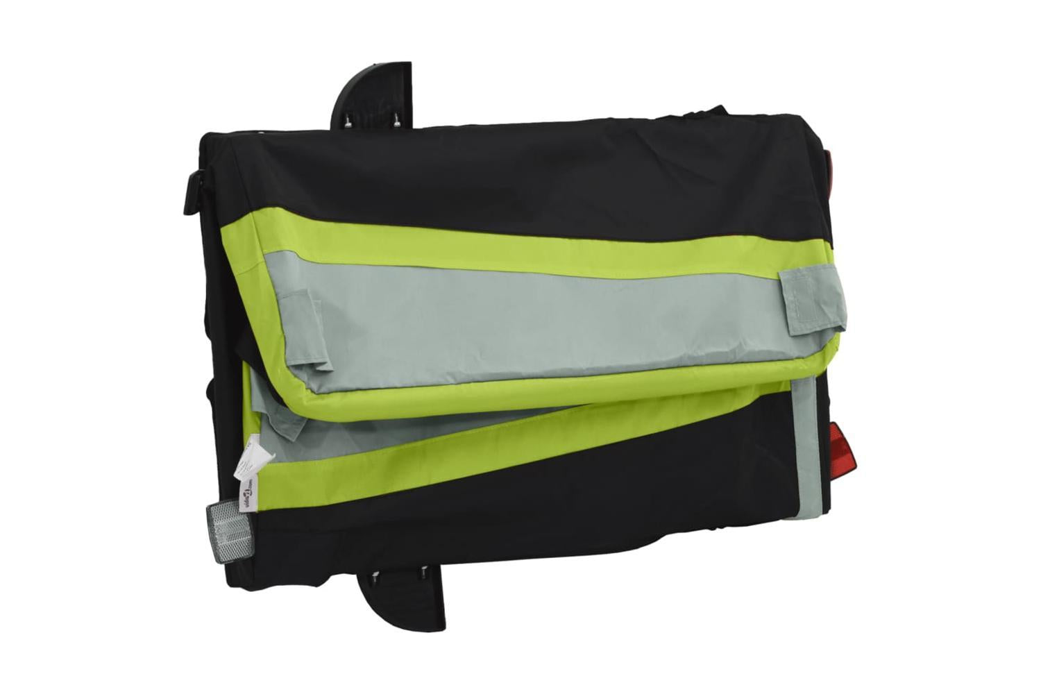 Vidaxl Bike Trailer Black And Green 30 Kg Iron-9