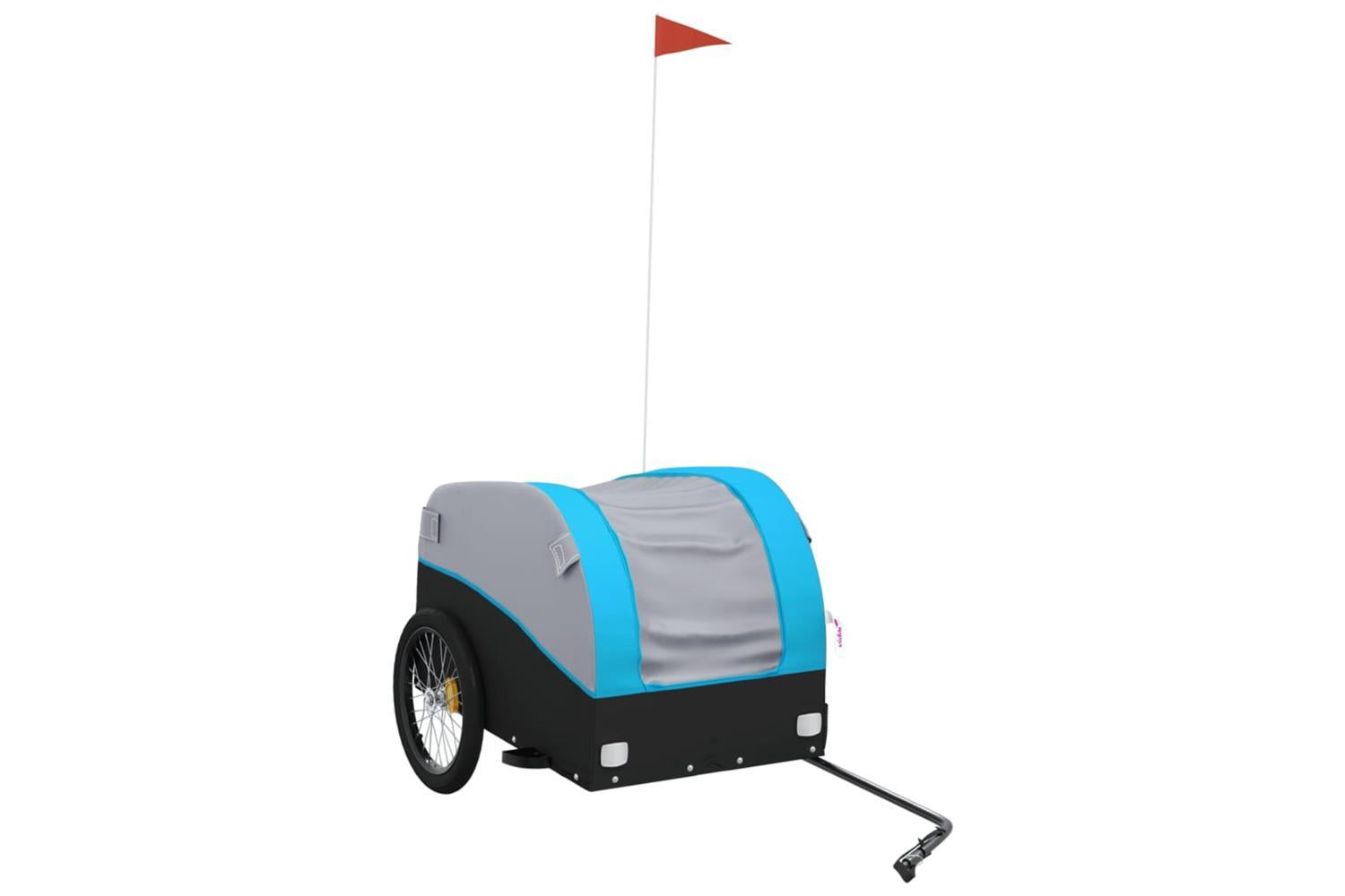 Vidaxl Bike Trailer Black And Blue 45 Kg Iron-2