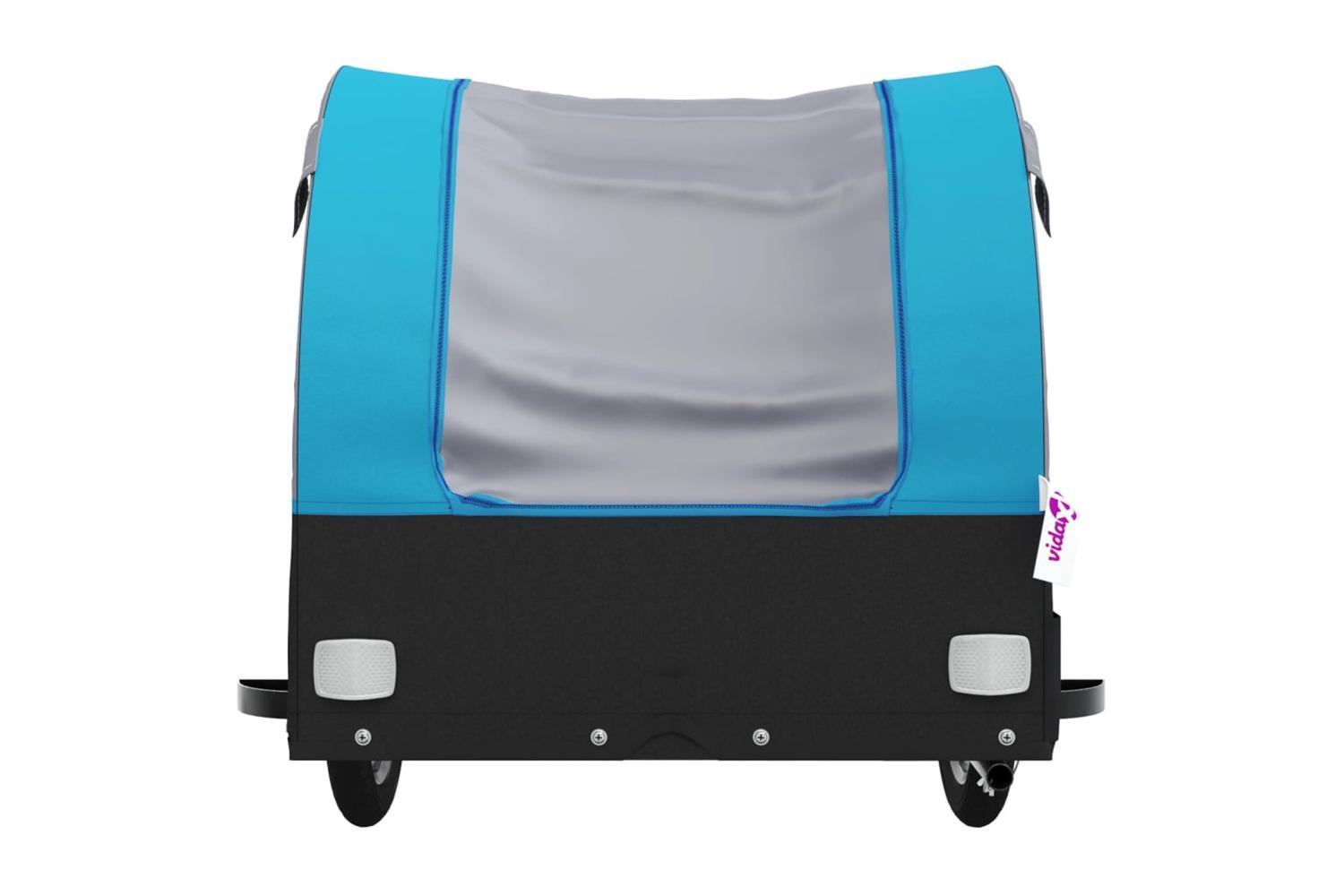 Vidaxl Bike Trailer Black And Blue 45 Kg Iron-6