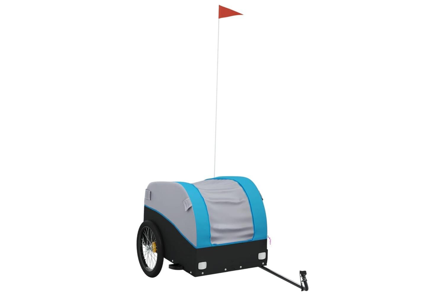 Vidaxl Bike Trailer Black And Blue 45 Kg Iron-2
