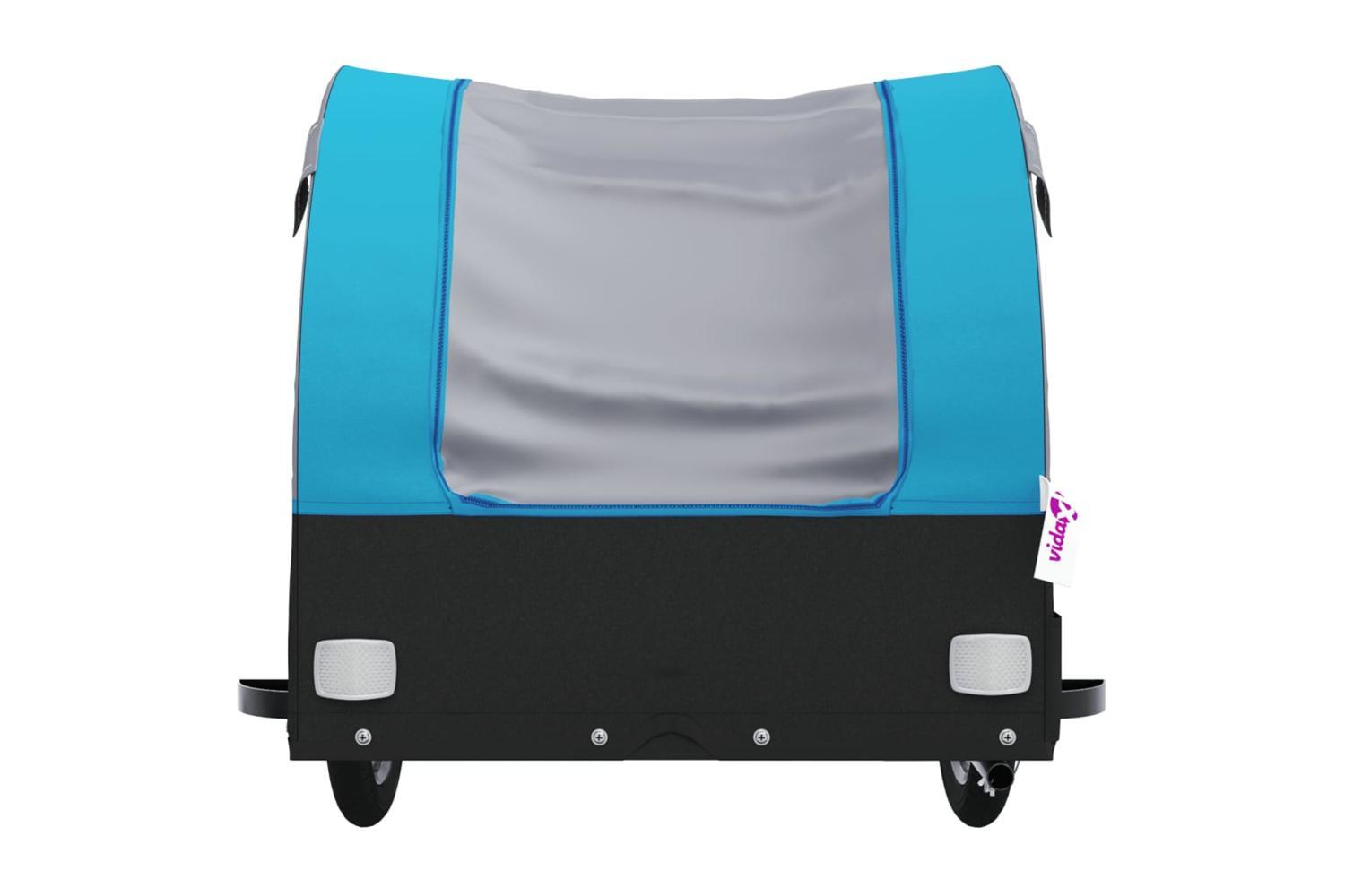 Vidaxl Bike Trailer Black And Blue 45 Kg Iron-6