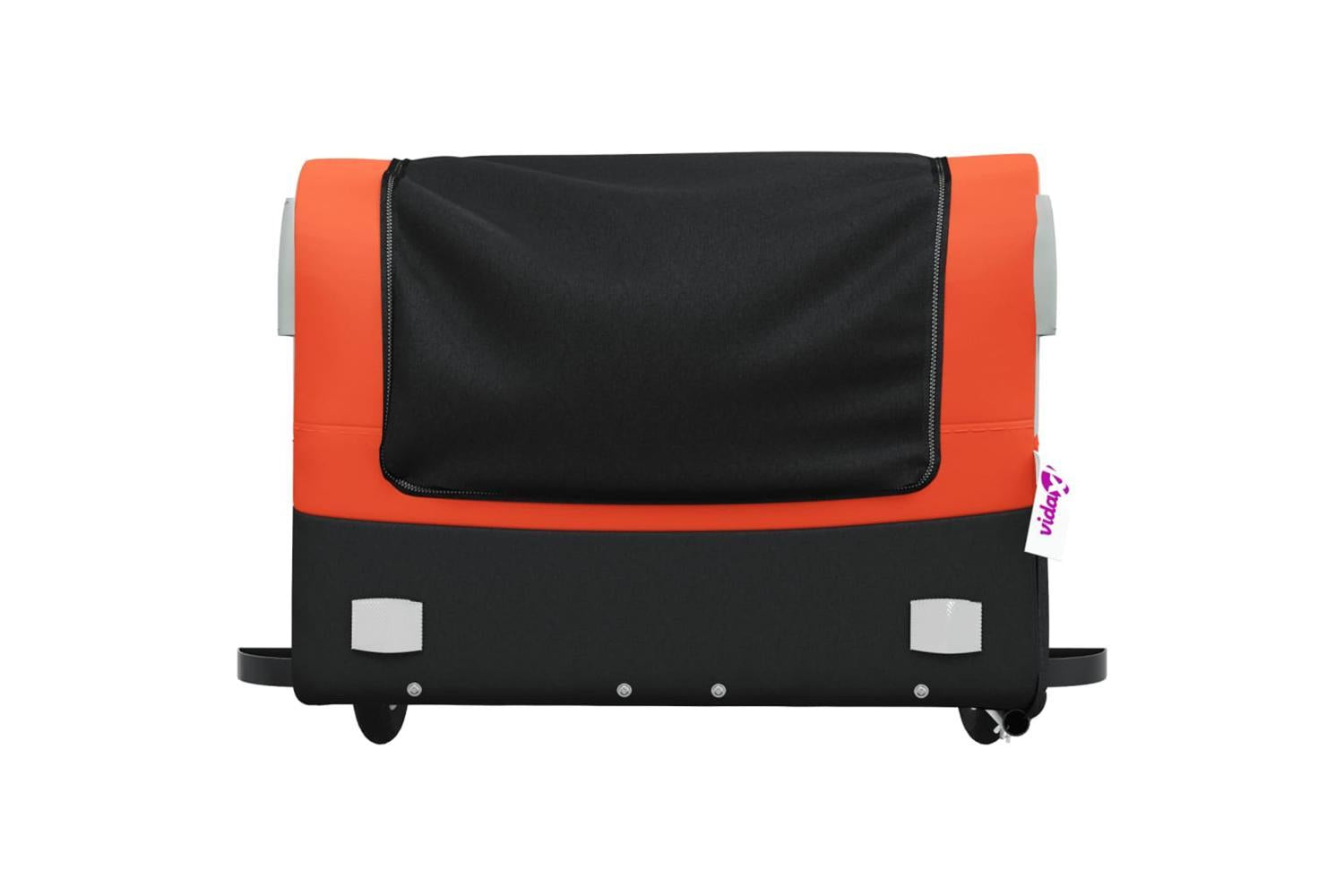 Vidaxl Bike Trailer Black And Orange 45 Kg Iron-6