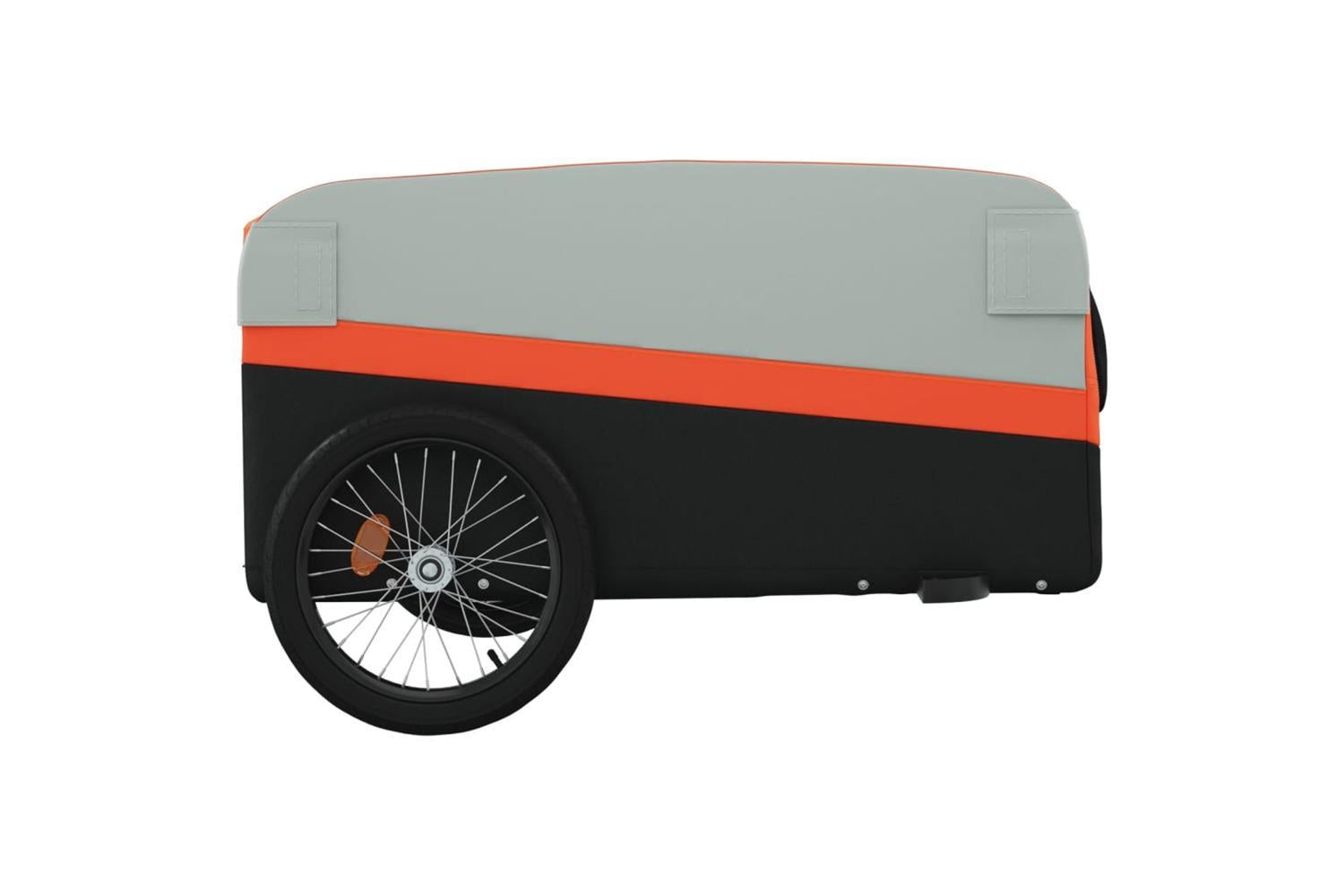 Vidaxl Bike Trailer Black And Orange 45 Kg Iron-7