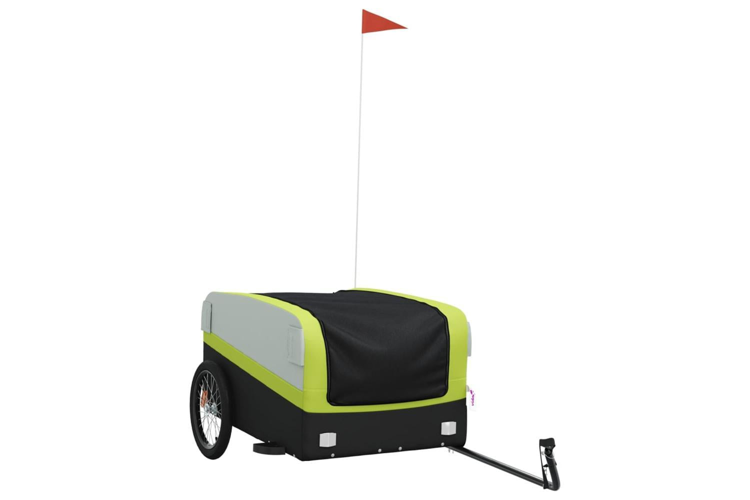 Vidaxl Bike Trailer Black And Green 45 Kg Iron