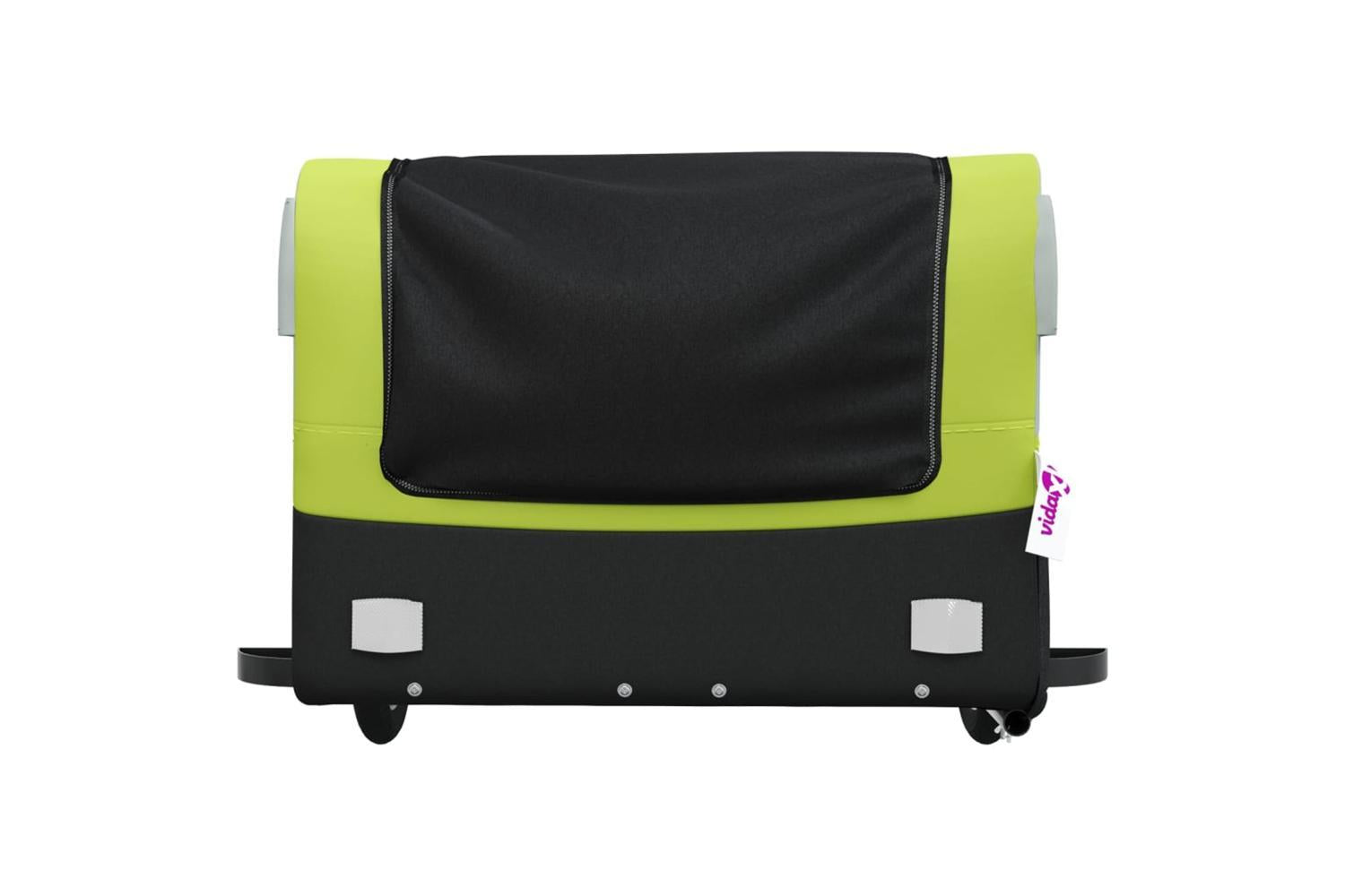 Vidaxl Bike Trailer Black And Green 45 Kg Iron-6