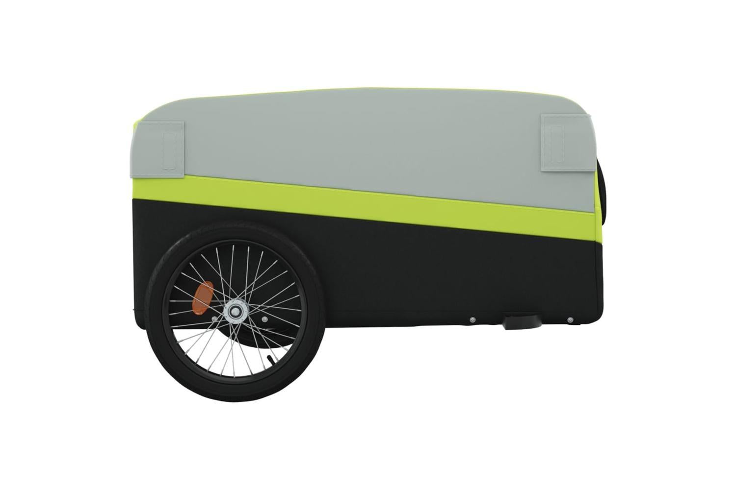 Vidaxl Bike Trailer Black And Green 45 Kg Iron-7