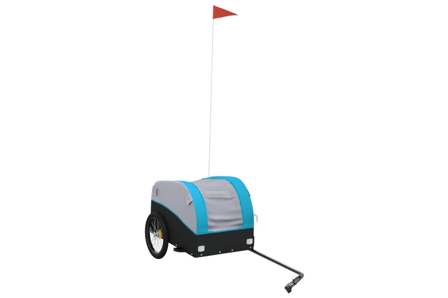 Vidaxl Bike Trailer Black And Blue 30 Kg Iron-2