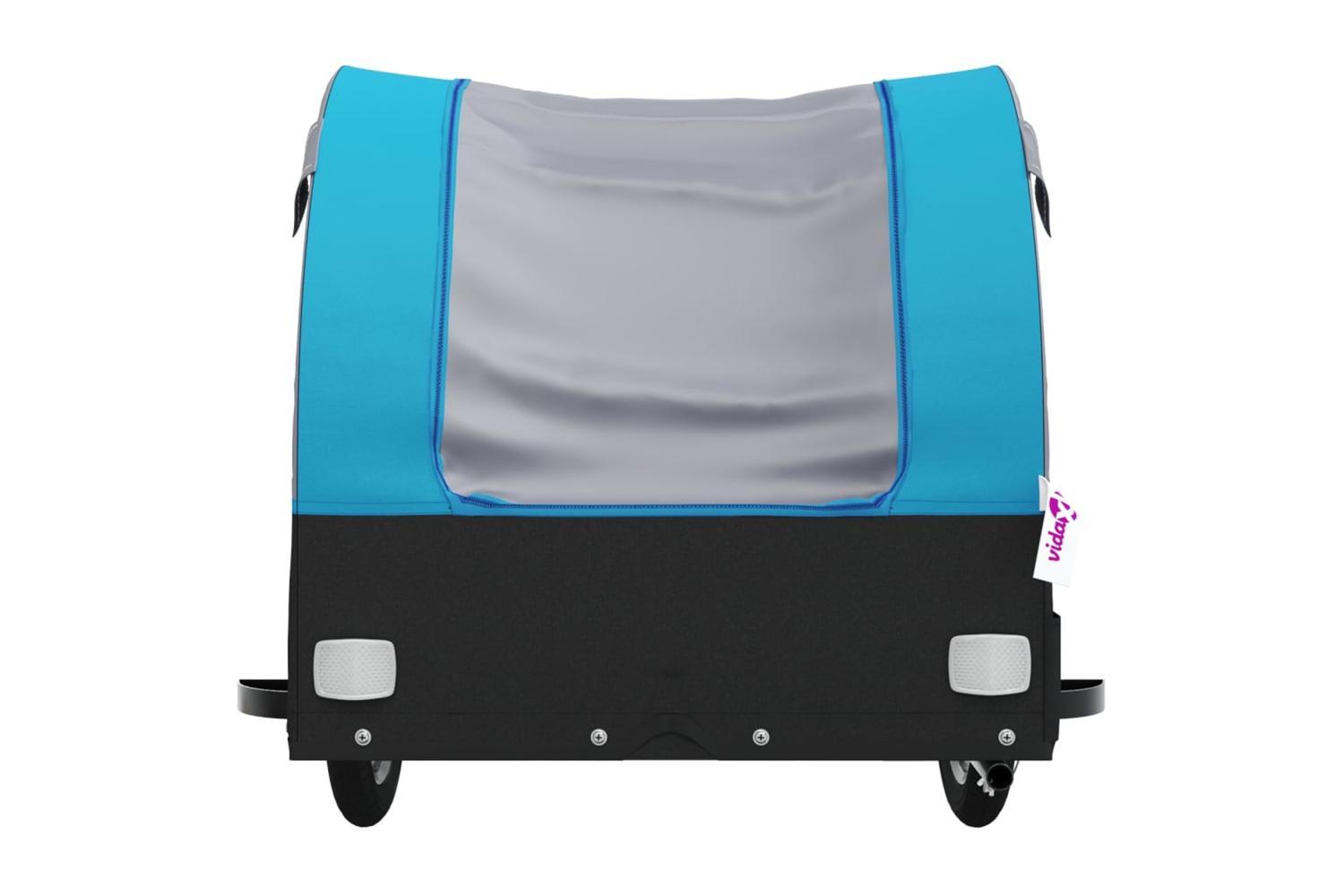 Vidaxl Bike Trailer Black And Blue 30 Kg Iron-6