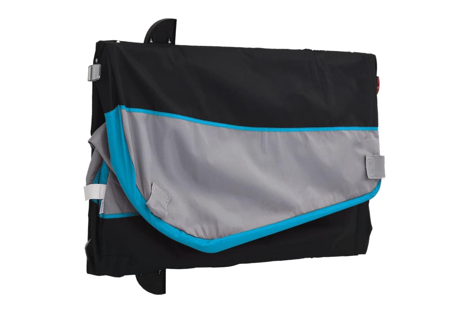 Vidaxl Bike Trailer Black And Blue 30 Kg Iron-9