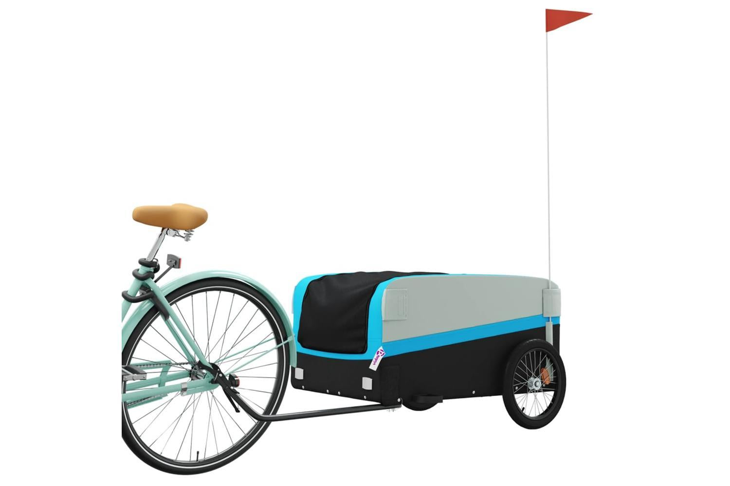 Vidaxl Bike Trailer Black And Blue 45 Kg Iron-3
