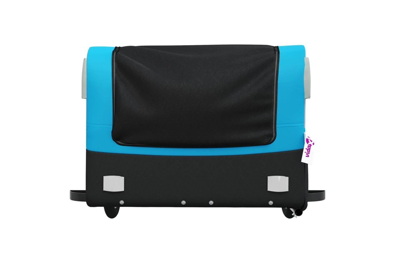 Vidaxl Bike Trailer Black And Blue 45 Kg Iron-6