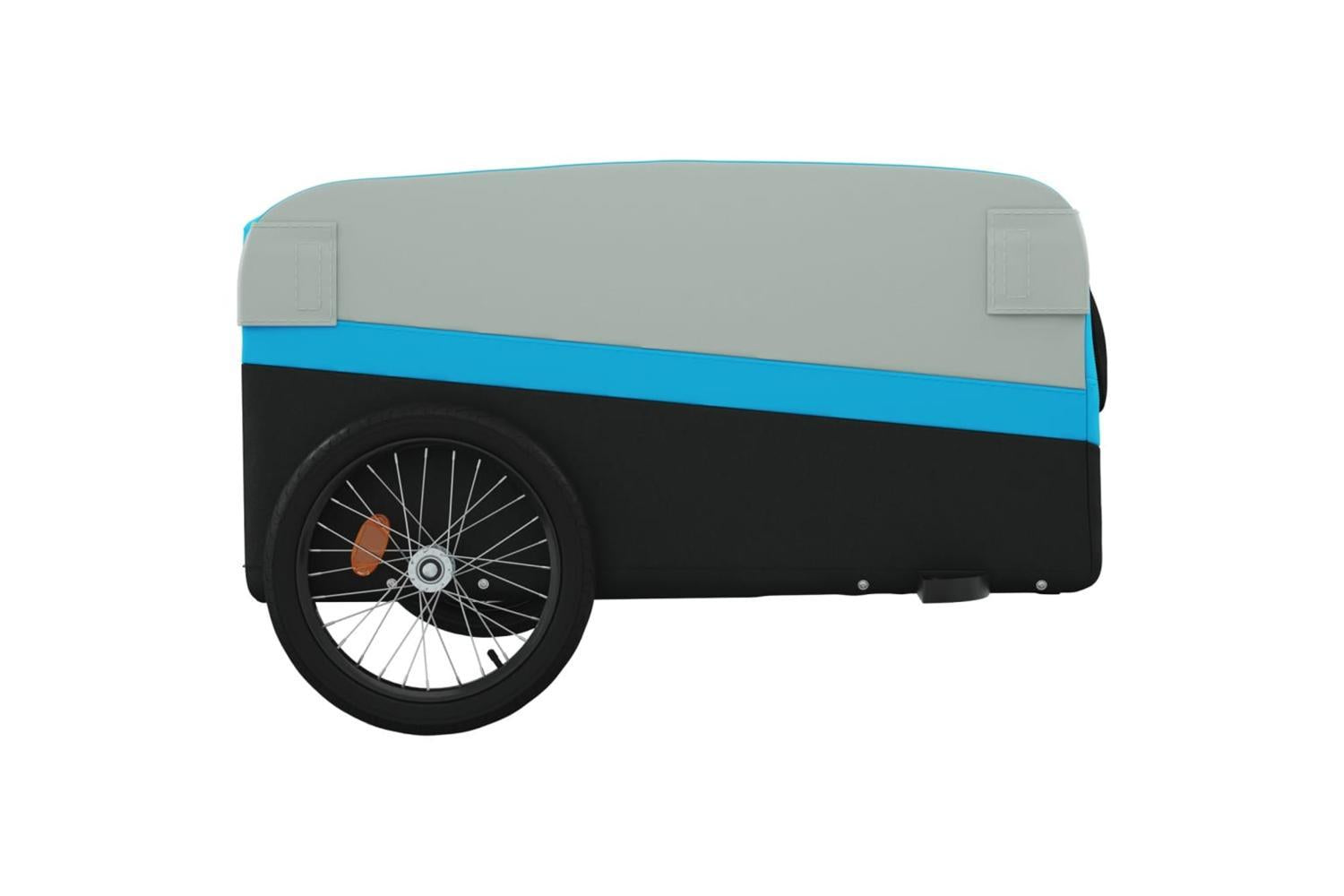 Vidaxl Bike Trailer Black And Blue 45 Kg Iron-7