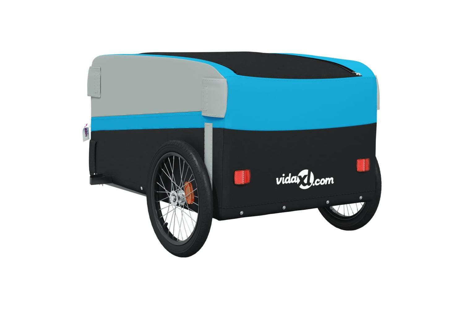 Vidaxl Bike Trailer Black And Blue 45 Kg Iron-8