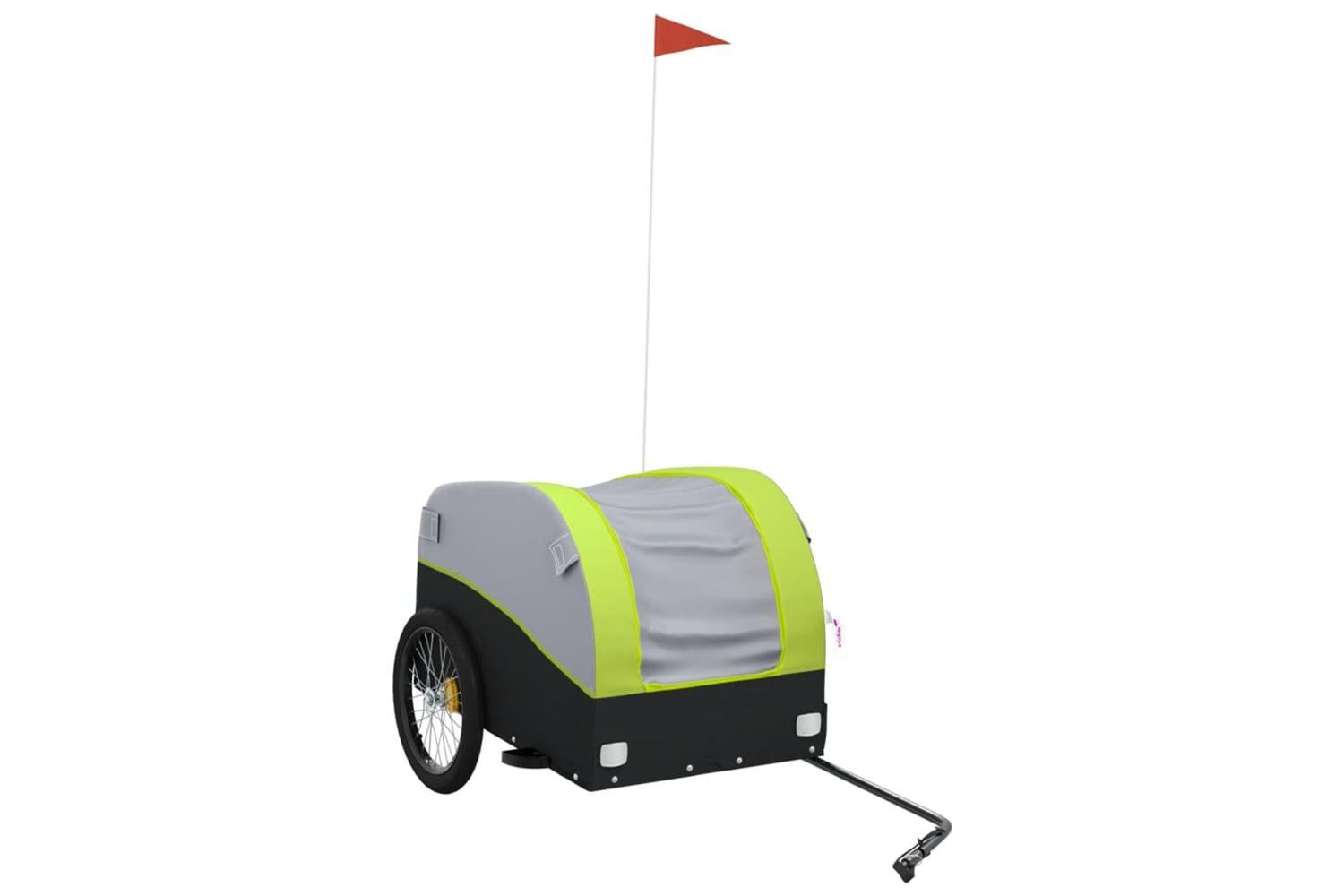Vidaxl Bike Trailer Black And Green 45 Kg Iron-2