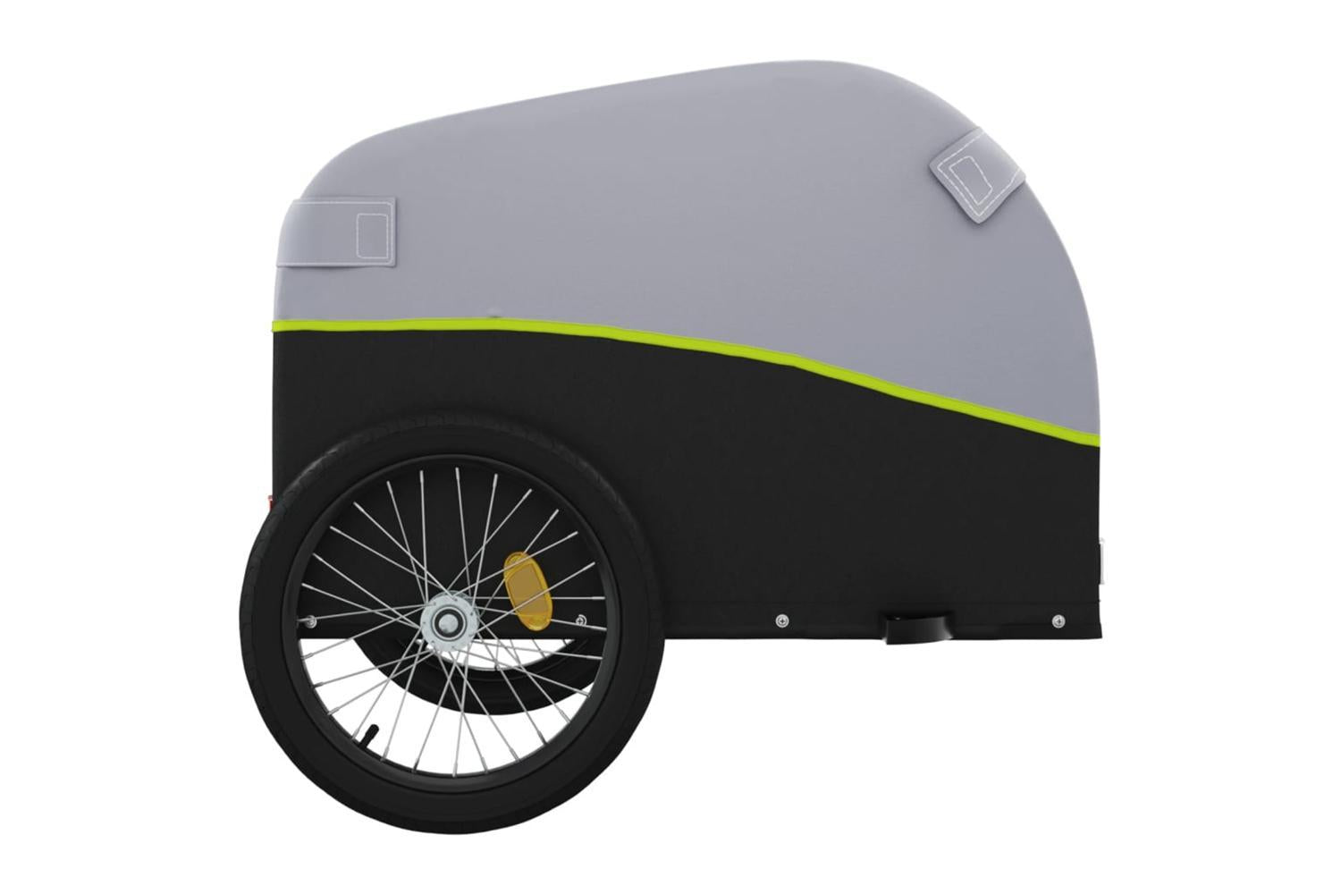 Vidaxl Bike Trailer Black And Green 45 Kg Iron-7
