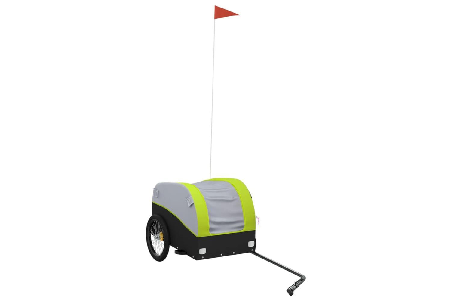 Vidaxl Bike Trailer Black And Green 30 Kg Iron-2