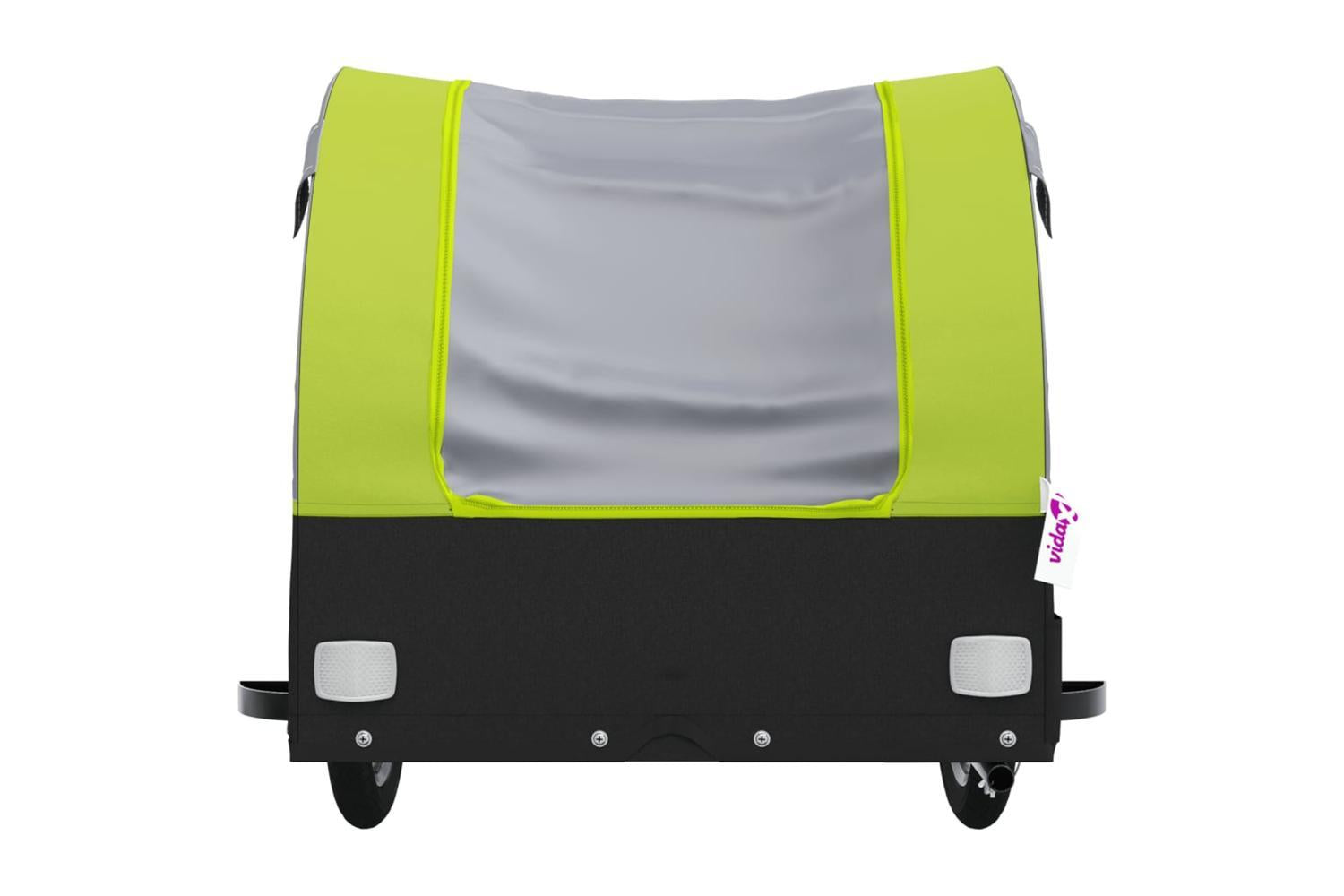 Vidaxl Bike Trailer Black And Green 30 Kg Iron-6